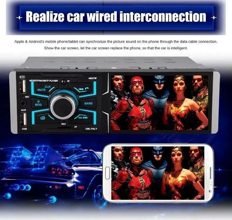 RADIO AUTO 1 DIN CON PANTALLA TACTIL 4 1 BLUETOOTH MP5-4