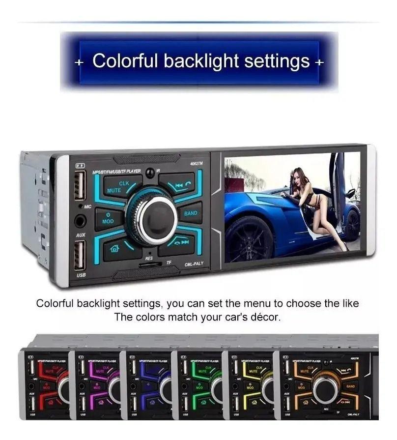 RADIO AUTO 1 DIN CON PANTALLA TACTIL 4 1 BLUETOOTH MP5-5