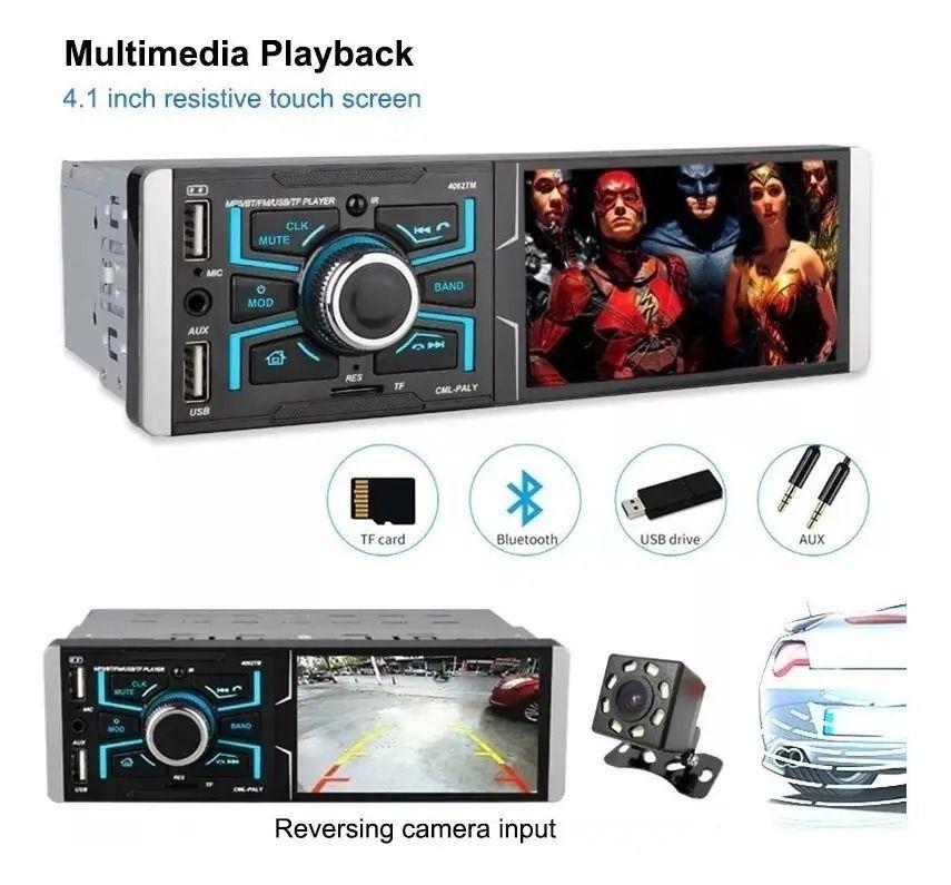 RADIO AUTO 1 DIN CON PANTALLA TACTIL 4 1 BLUETOOTH MP5-6