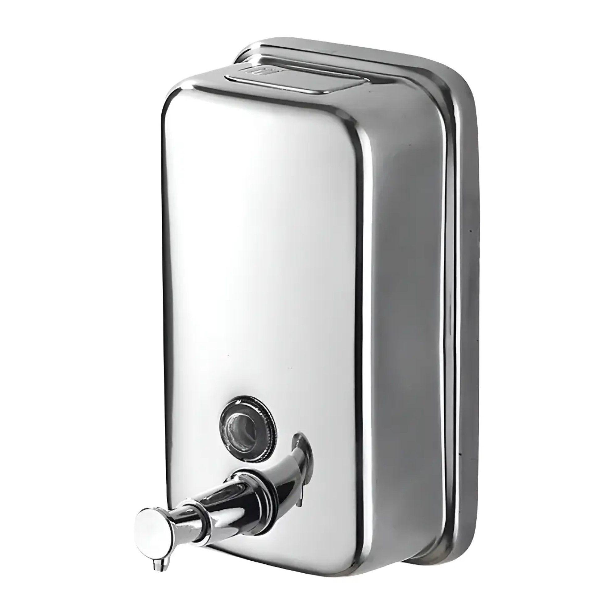 DISPENSADOR JABON ACERO INOXIDABLE 800ML DE PARED-0