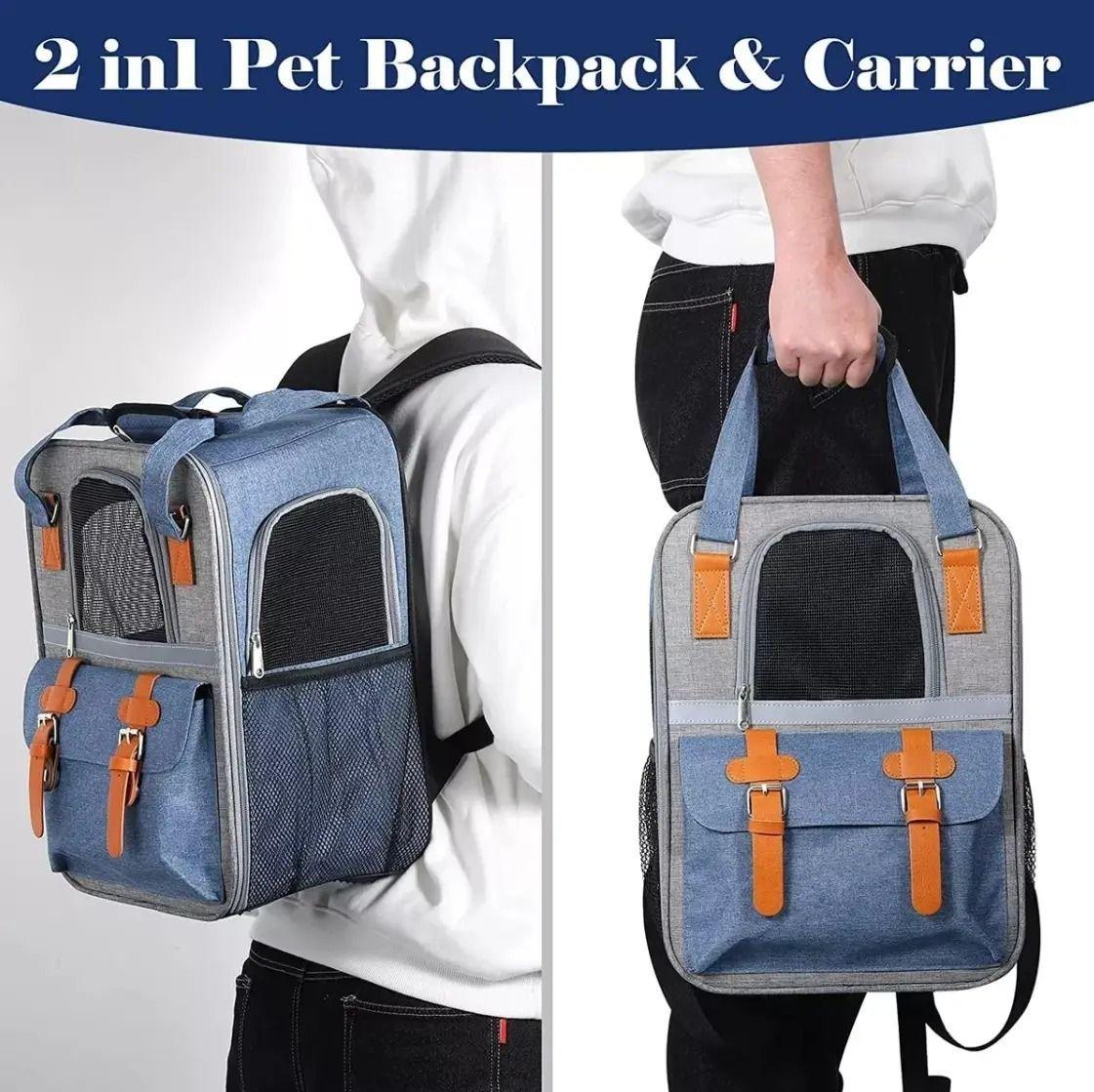 BOLSO MOCHILA PORTA PERROS JAULA TRANSPORTE PERROS GATOS-2