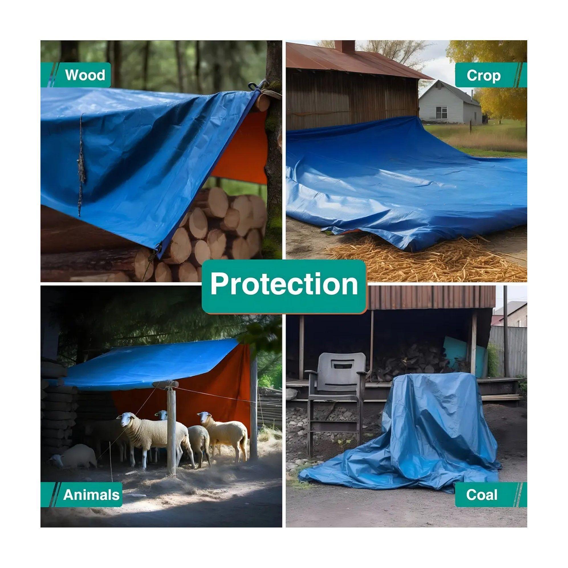 CARPA TOLDO LONA IMPERMEABLE CUBRE AUTOS COBERTOR 4X5 MTS-3