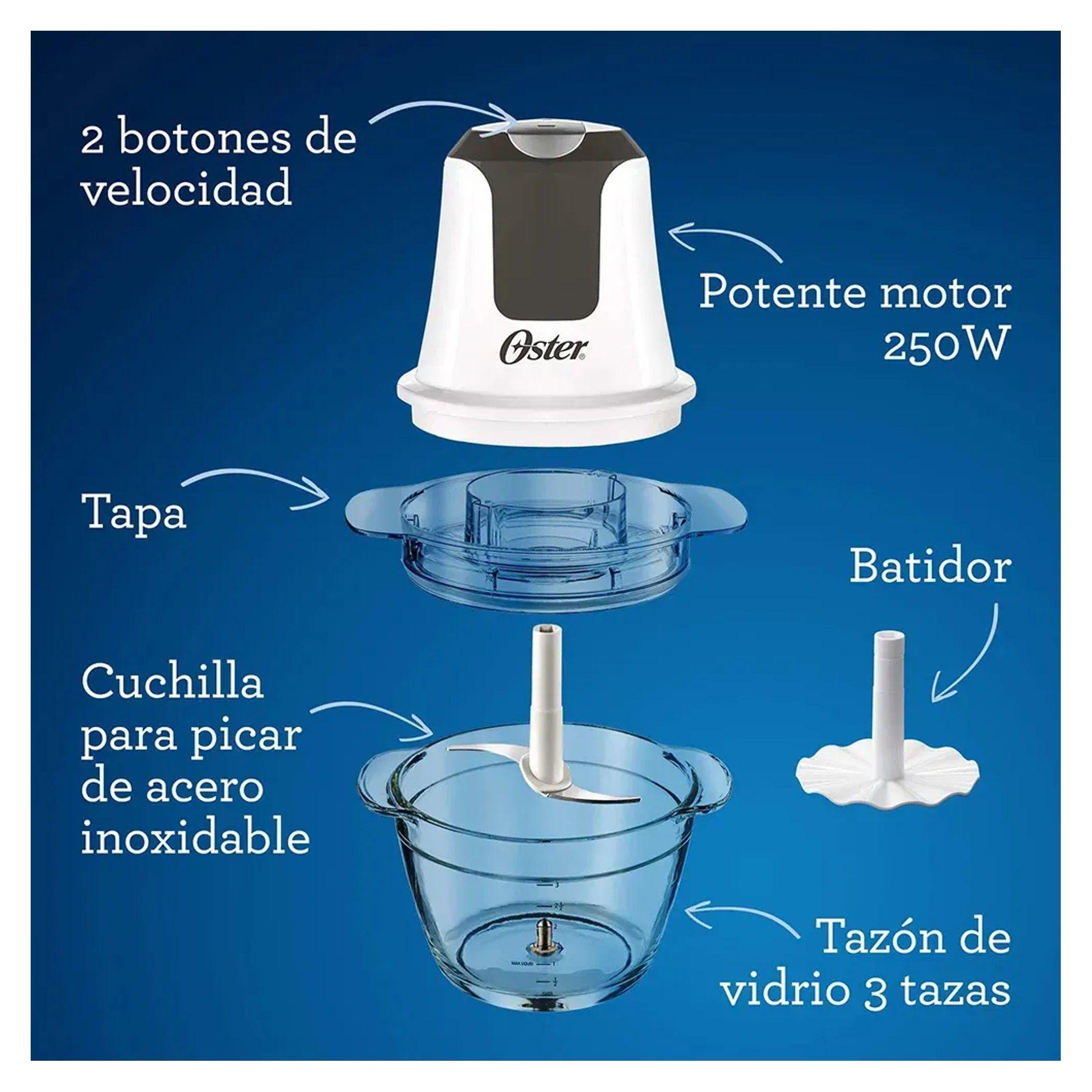 Mini Picadora de Alimentos 250w Oster Tazon De Vidrio-6
