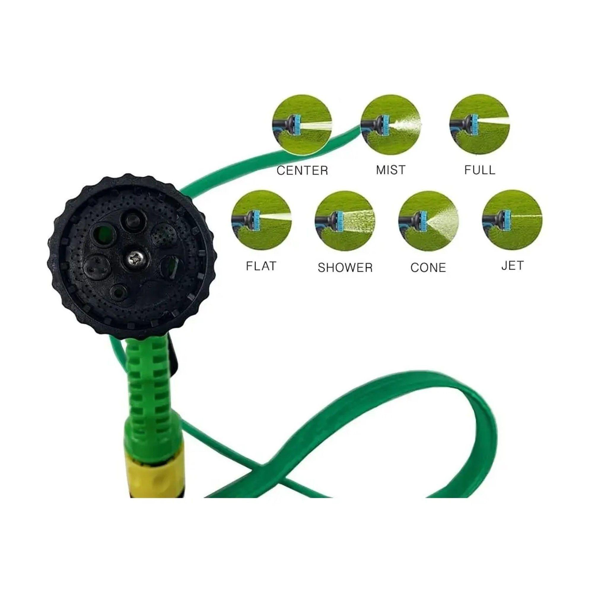 Manguera De Jardin Retractil 15mts Carrete Y Pulverizador 7 Modos-3