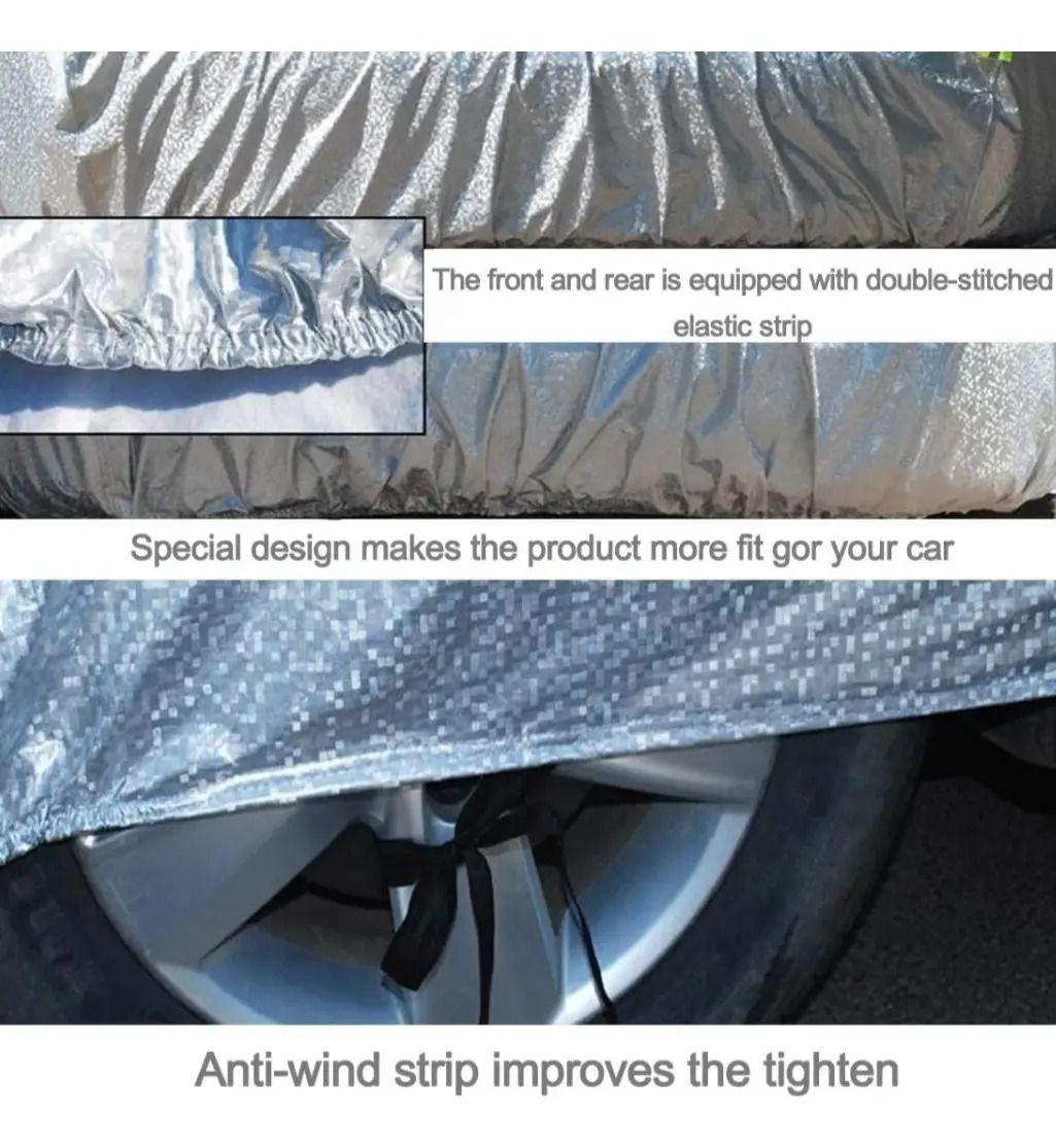 CARPA FUNDA CUBRE AUTO IMPERMEABLE UV VINILO MAS ALGODON-2