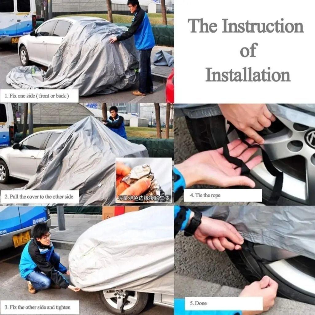 CARPA FUNDA CUBRE AUTO IMPERMEABLE UV VINILO MAS ALGODON-5