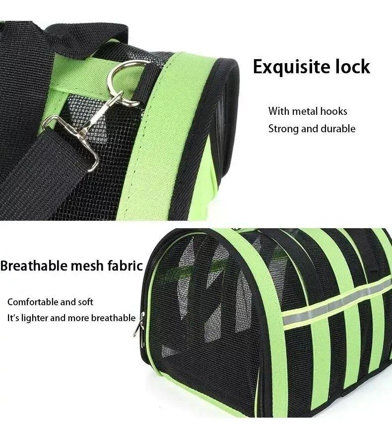 BOLSO TRANSPORTE MASCOTAS TALLA M 41X26X24 MEDIANO MALLA-5