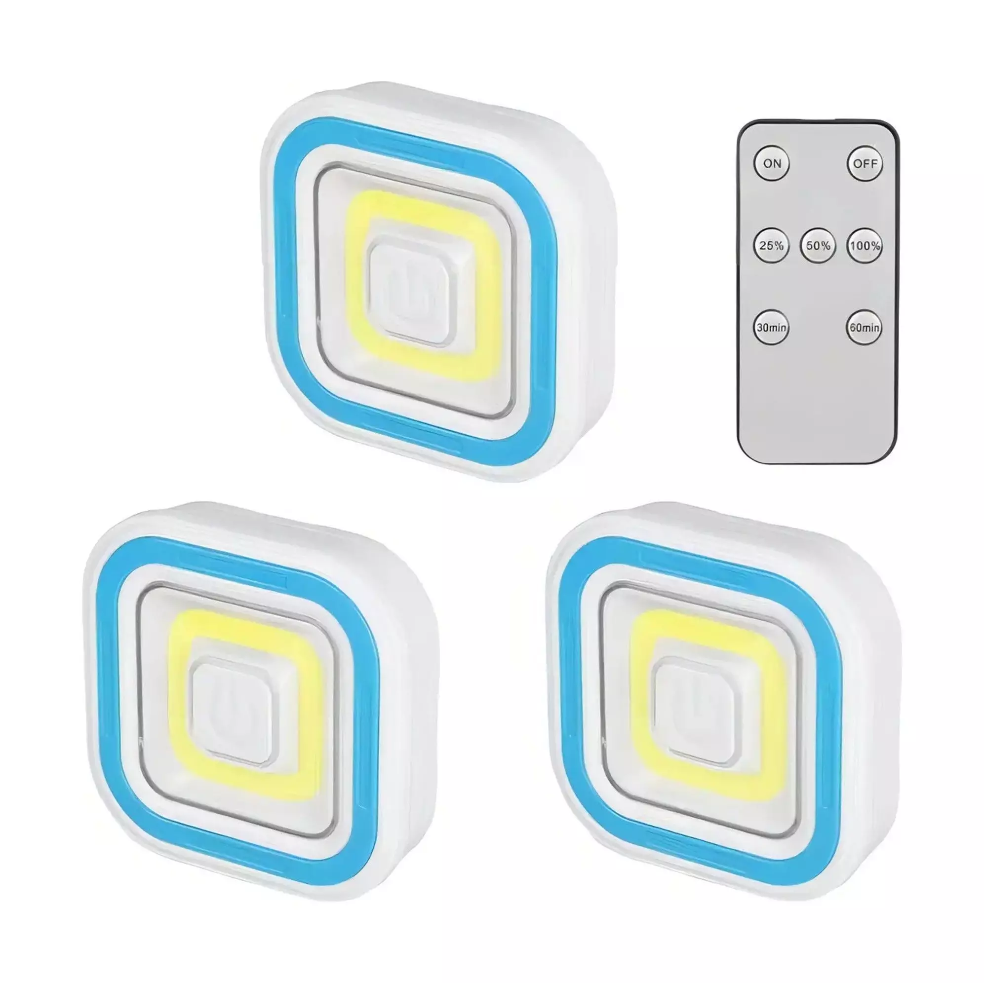 X3 Pack De Luces Led Set De 3 Luces Con Control Remoto Tactil-0