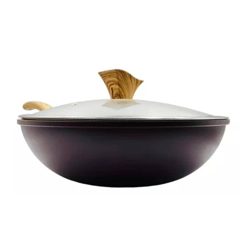 Wok con Tapa Oak Stone 30 cm-2