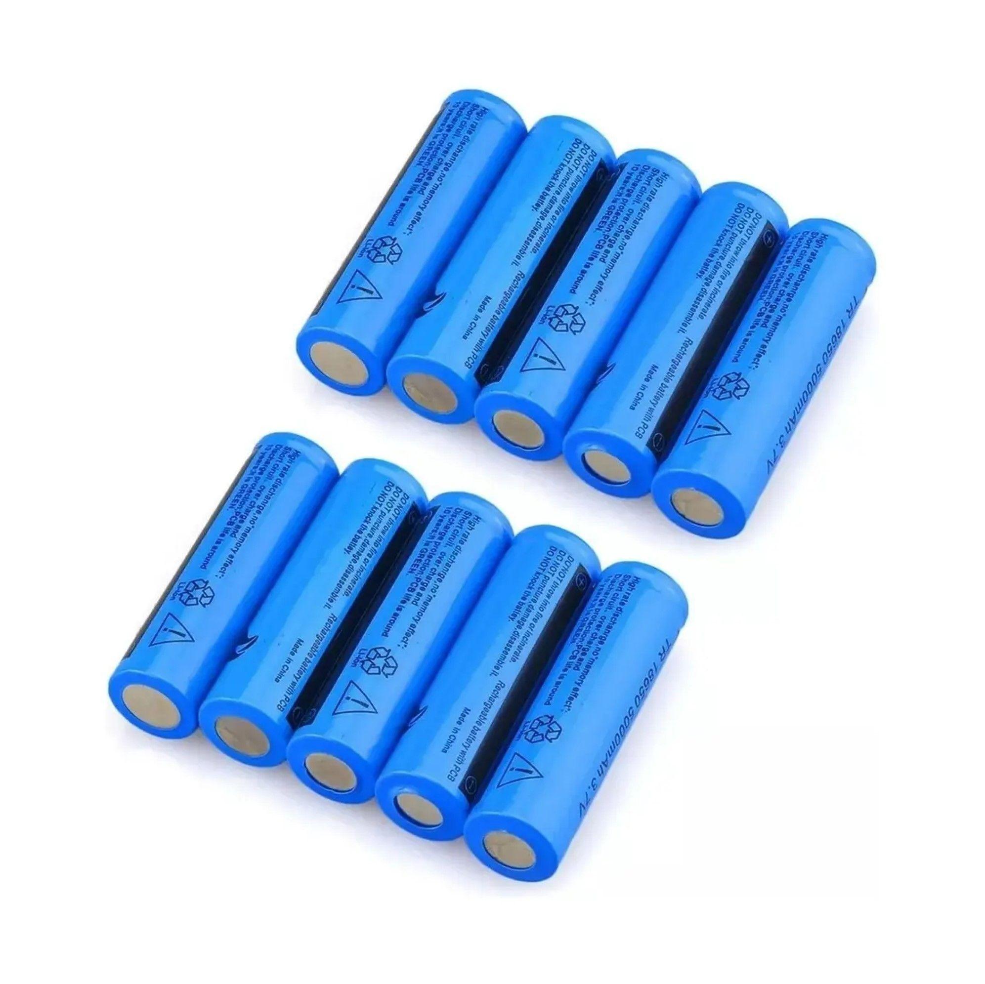 X10 BATERIAS 18650 RECARGABLES 3 7V 6800MAH PARA LINTERNA-3