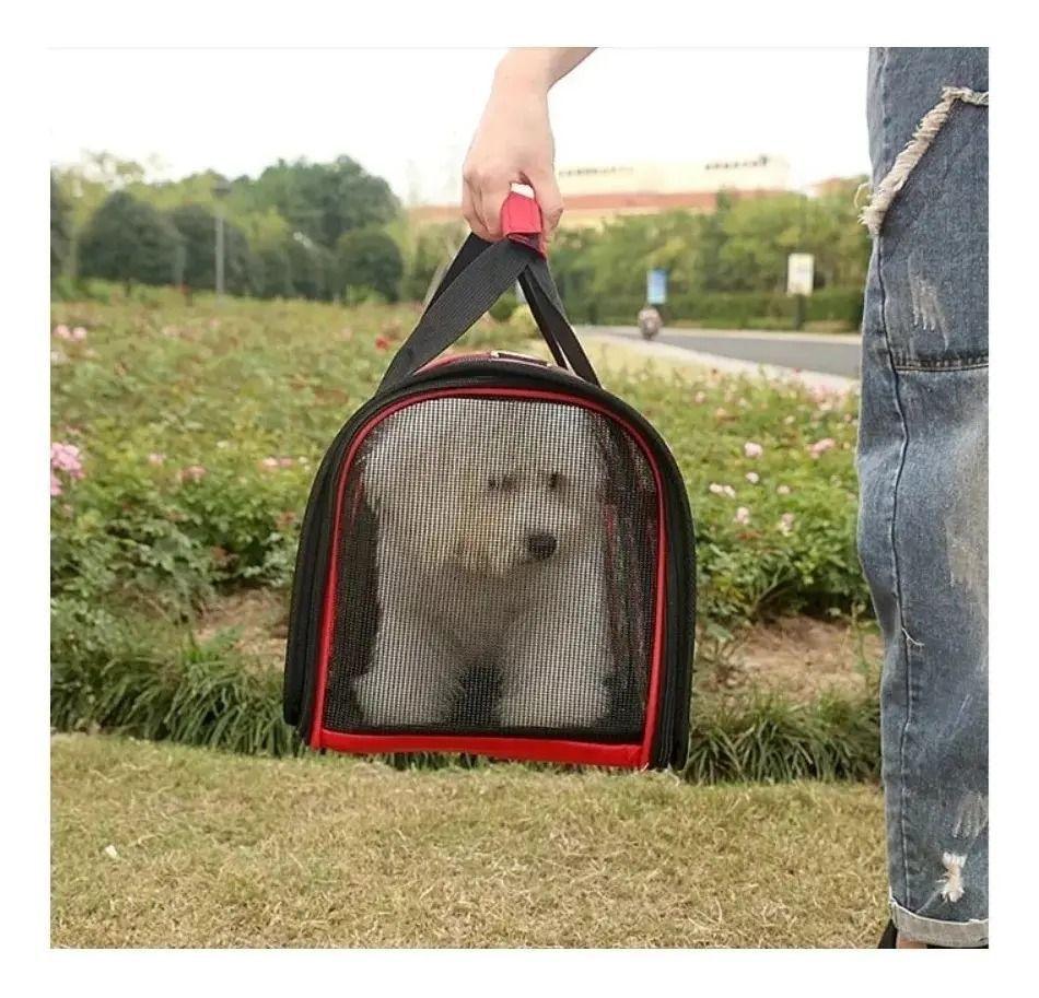 BOLSO DE TRANSPORTE PARA MASCOTAS M MEDIANO MALLA-3