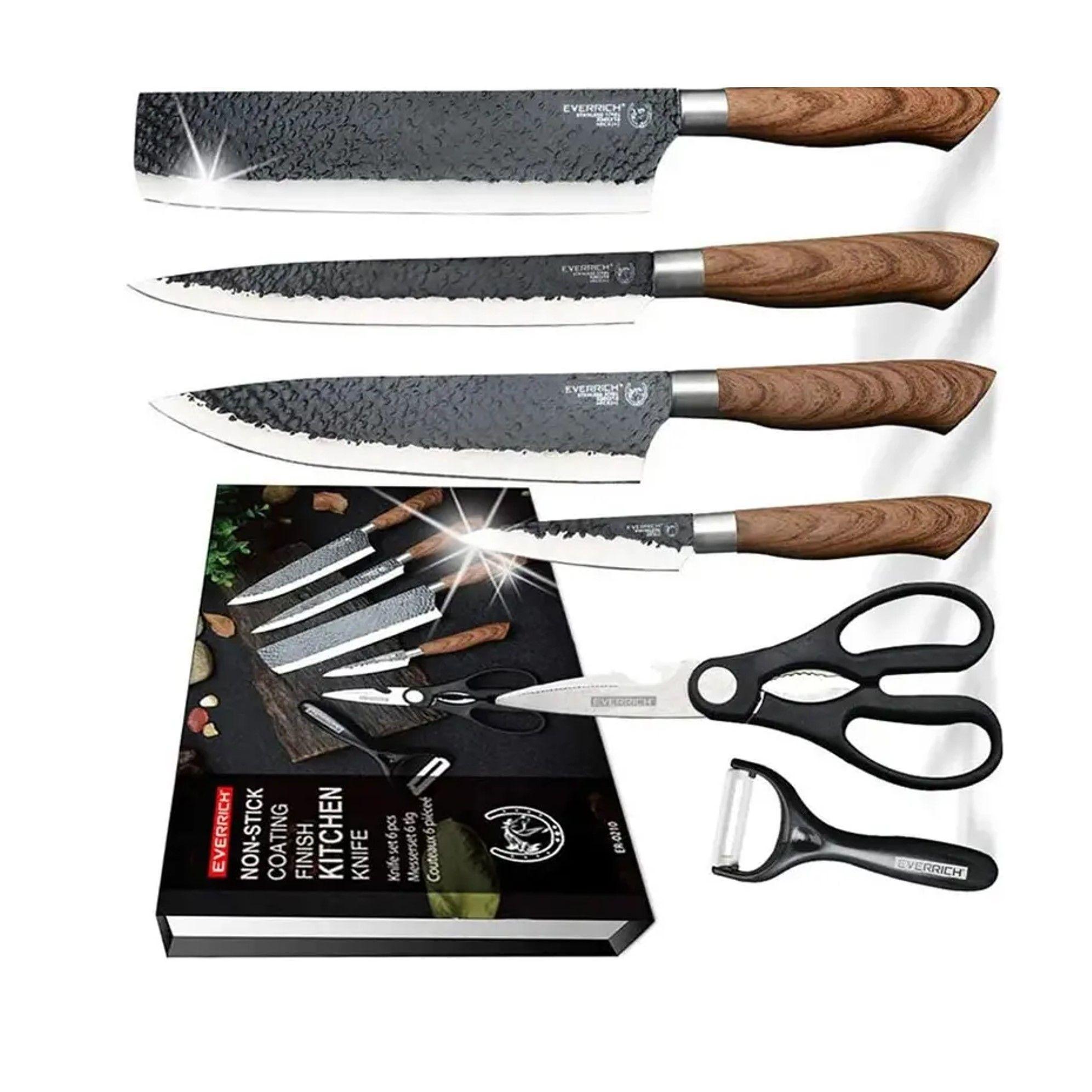 SET CUCHILLOS DE COCINA ASADO ACERO INOXIDABLE FORJADO 6 PCS-8