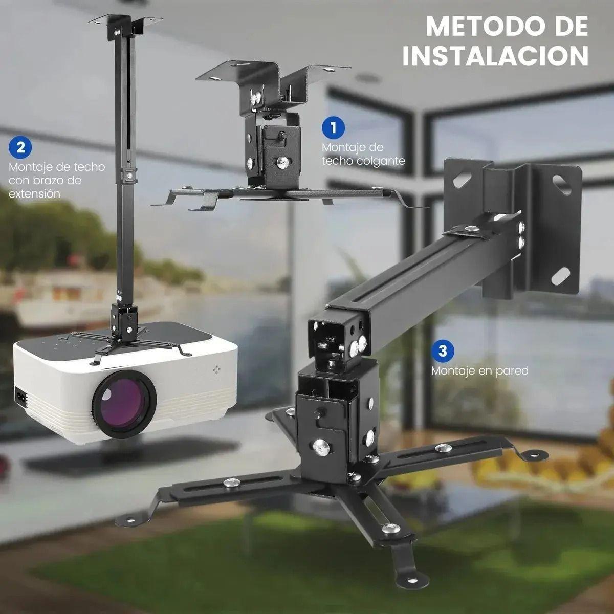 SOPORTE PARA PROYECTOR CON BRAZO A TECHO PARED 3 EN 1-3