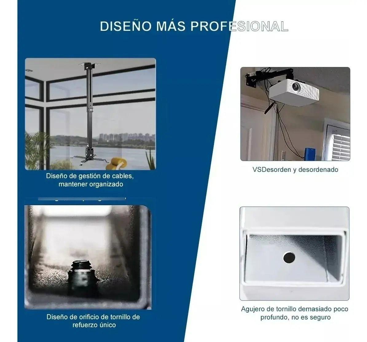 SOPORTE PARA PROYECTOR CON BRAZO A TECHO PARED 3 EN 1-4