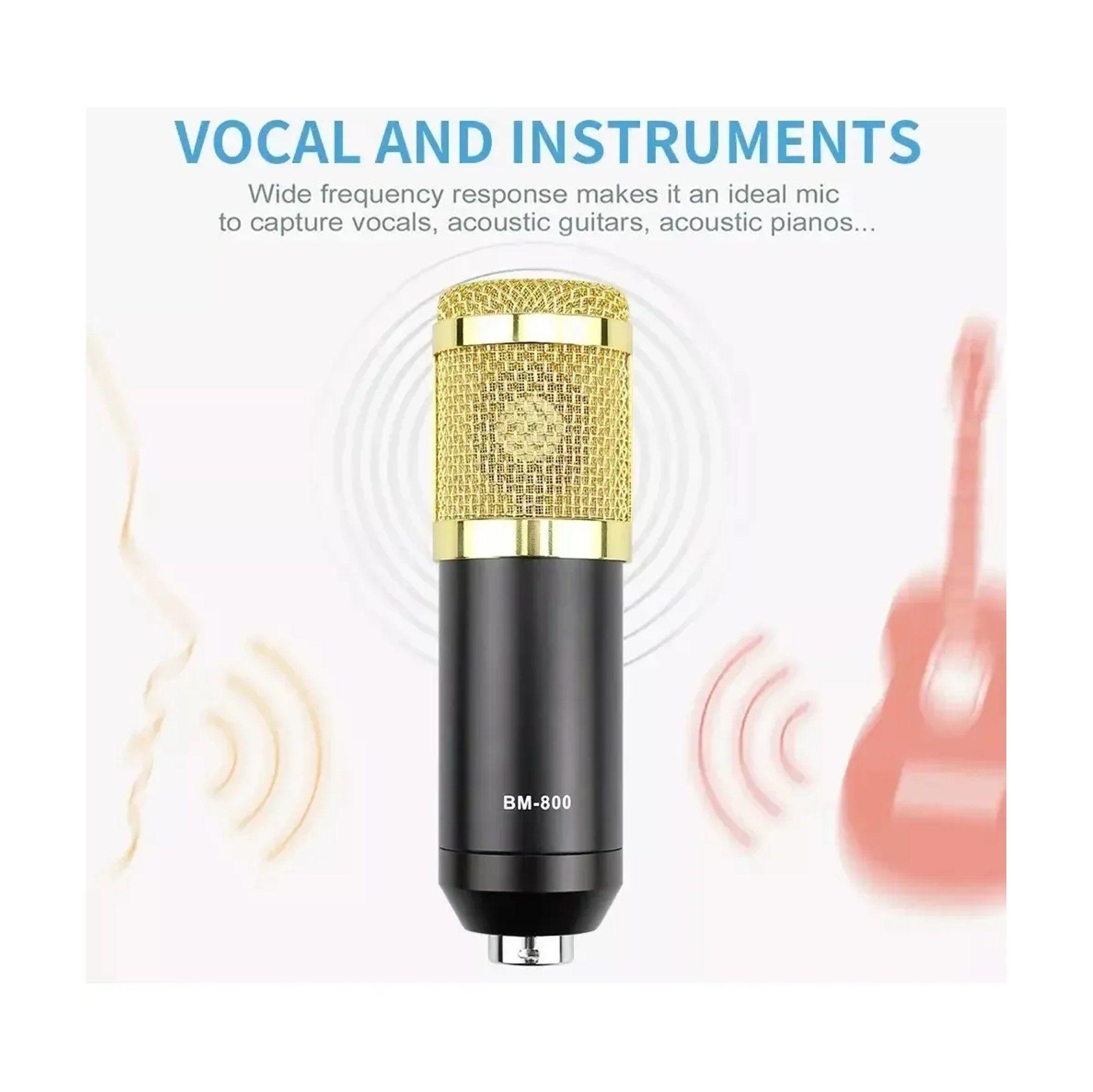MICROFONO Y SOPORTE BRAZO TARJETA SONIDO V8-4