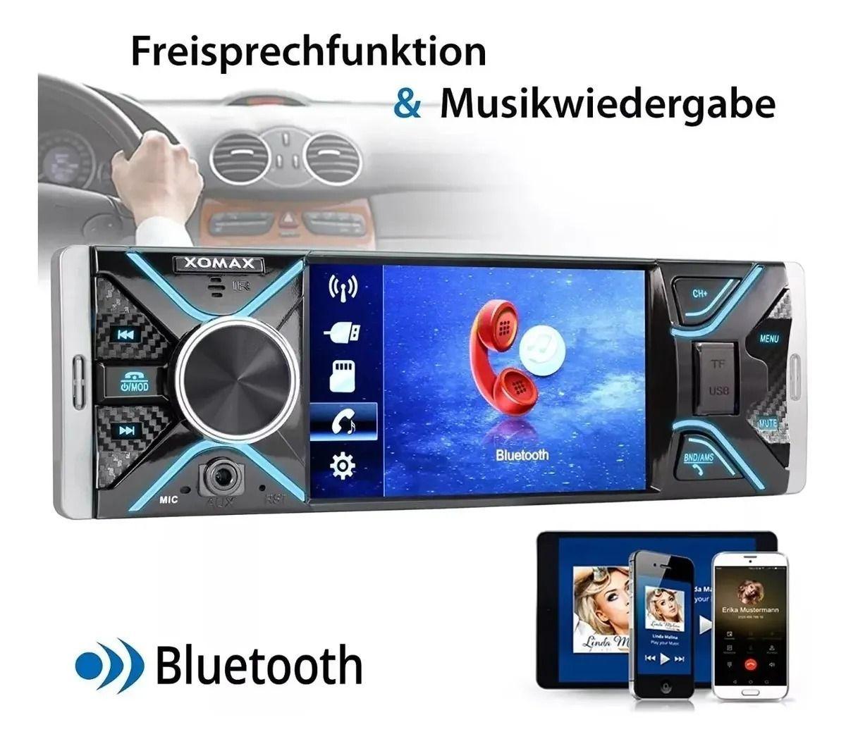 RADIO AUTO 1 DIN CON PANTALLA 4 1 BLUETOOTH USB SD CONTROL-6
