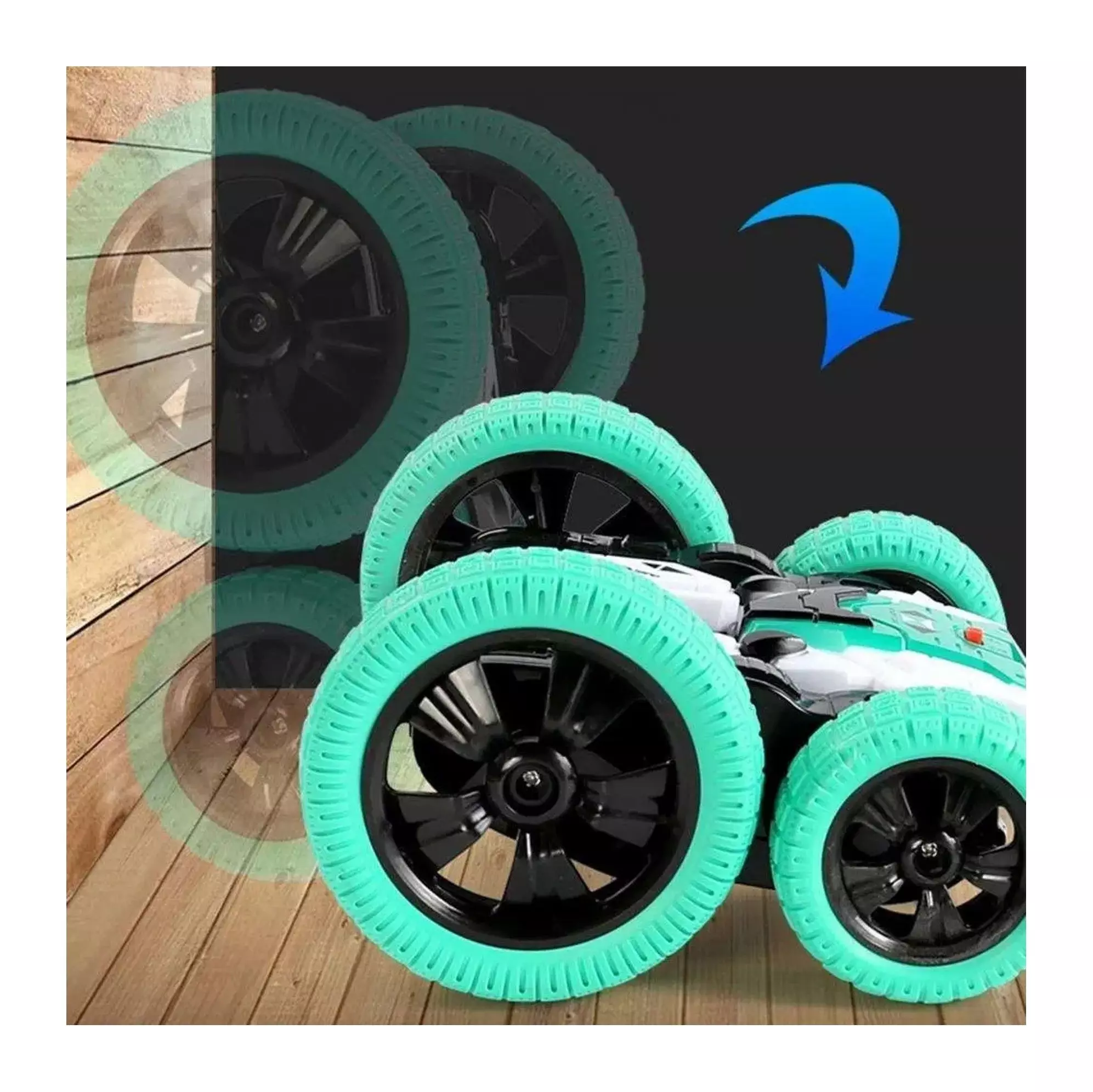 AUTO LOCO CRAZY CAR LUCES CONTROL REMOTO ACROBATICO 360-2