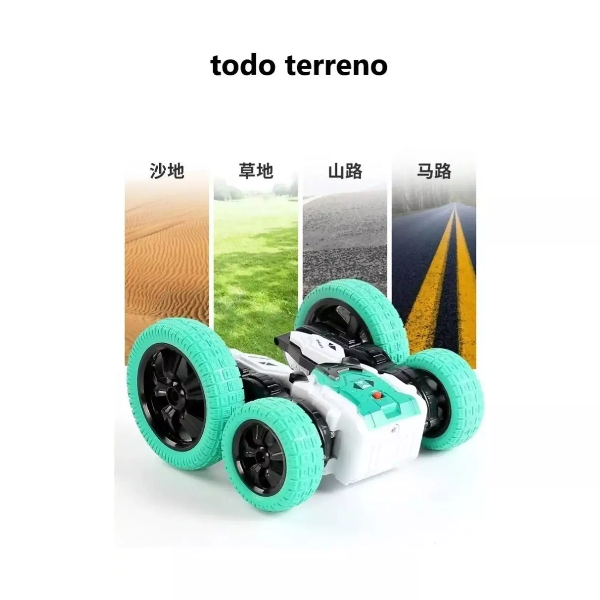 AUTO LOCO CRAZY CAR LUCES CONTROL REMOTO ACROBATICO 360-3