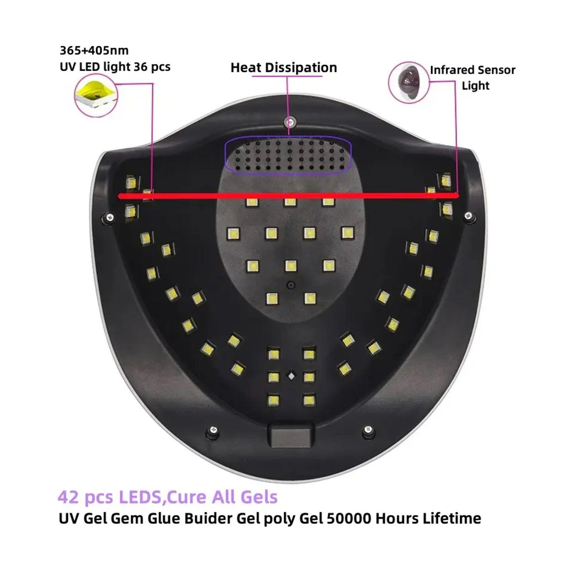 SECADOR U A UV LED LAMPARA MANICURE LCD PROFESIONAL 300W-5