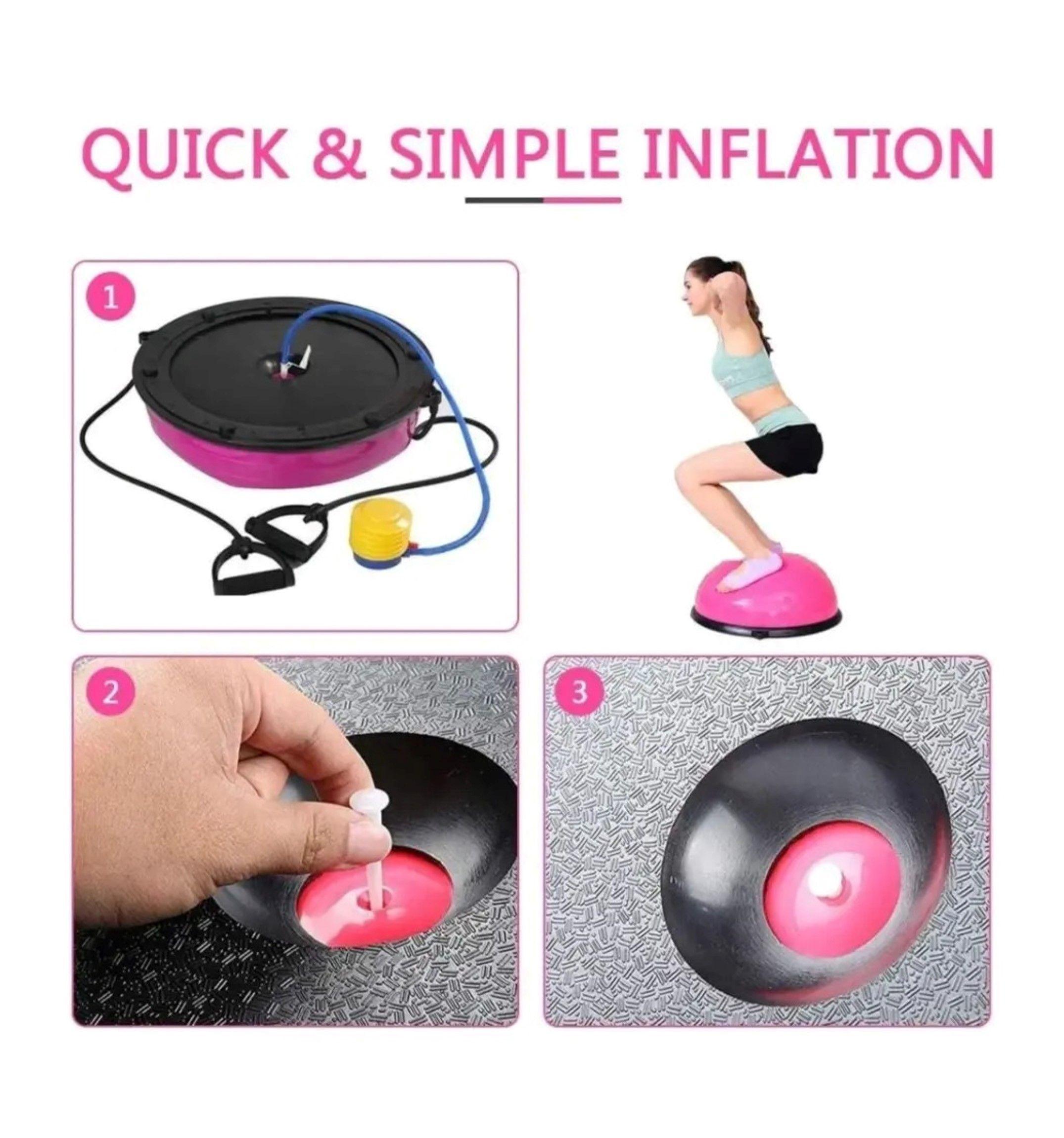 BALON BOSU GYM FITNESS YOGA SEMIESFERA DE RESISTENCIA-3