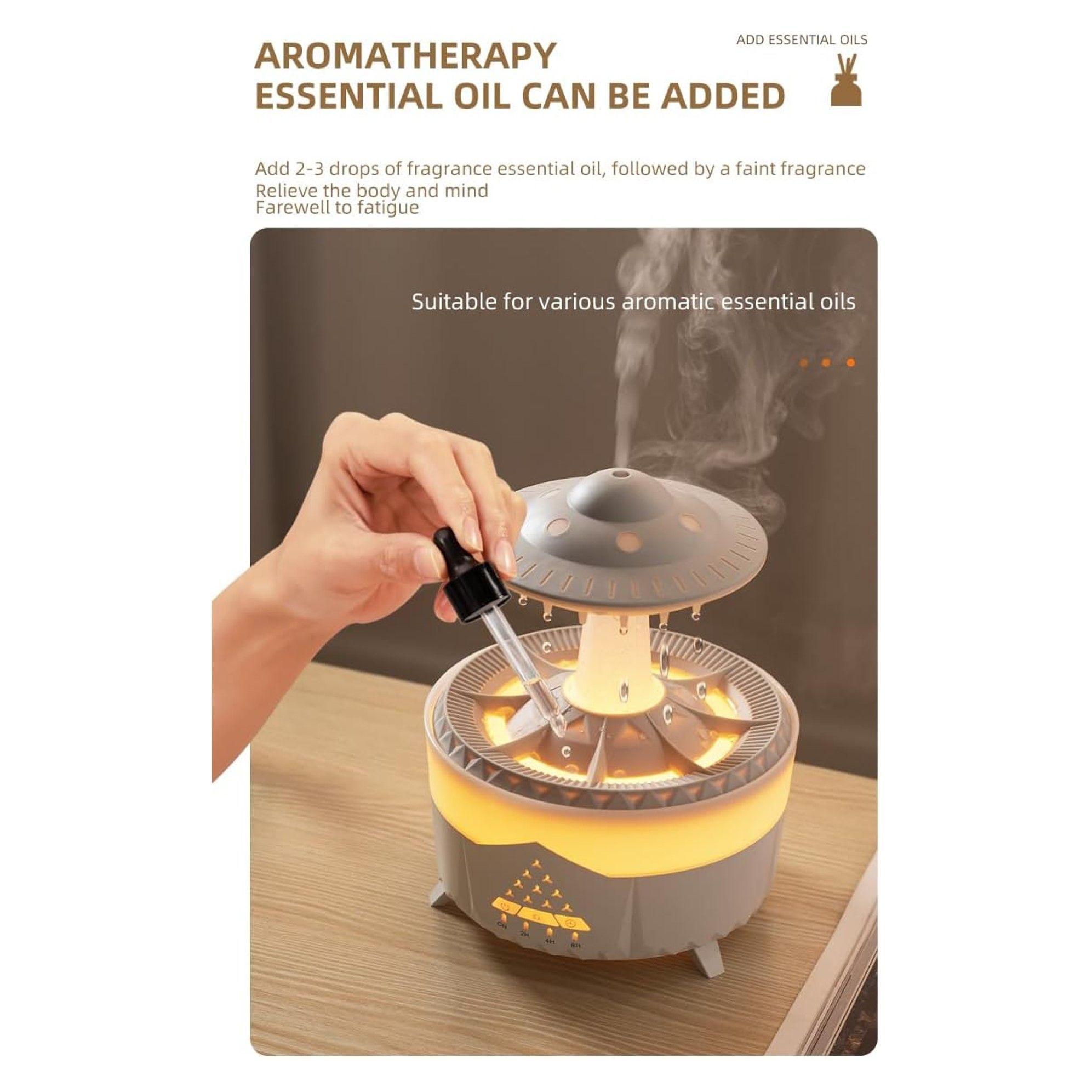 Humidificador Nube Tipo Lluvia Luces Rgb Con Control Remoto-2