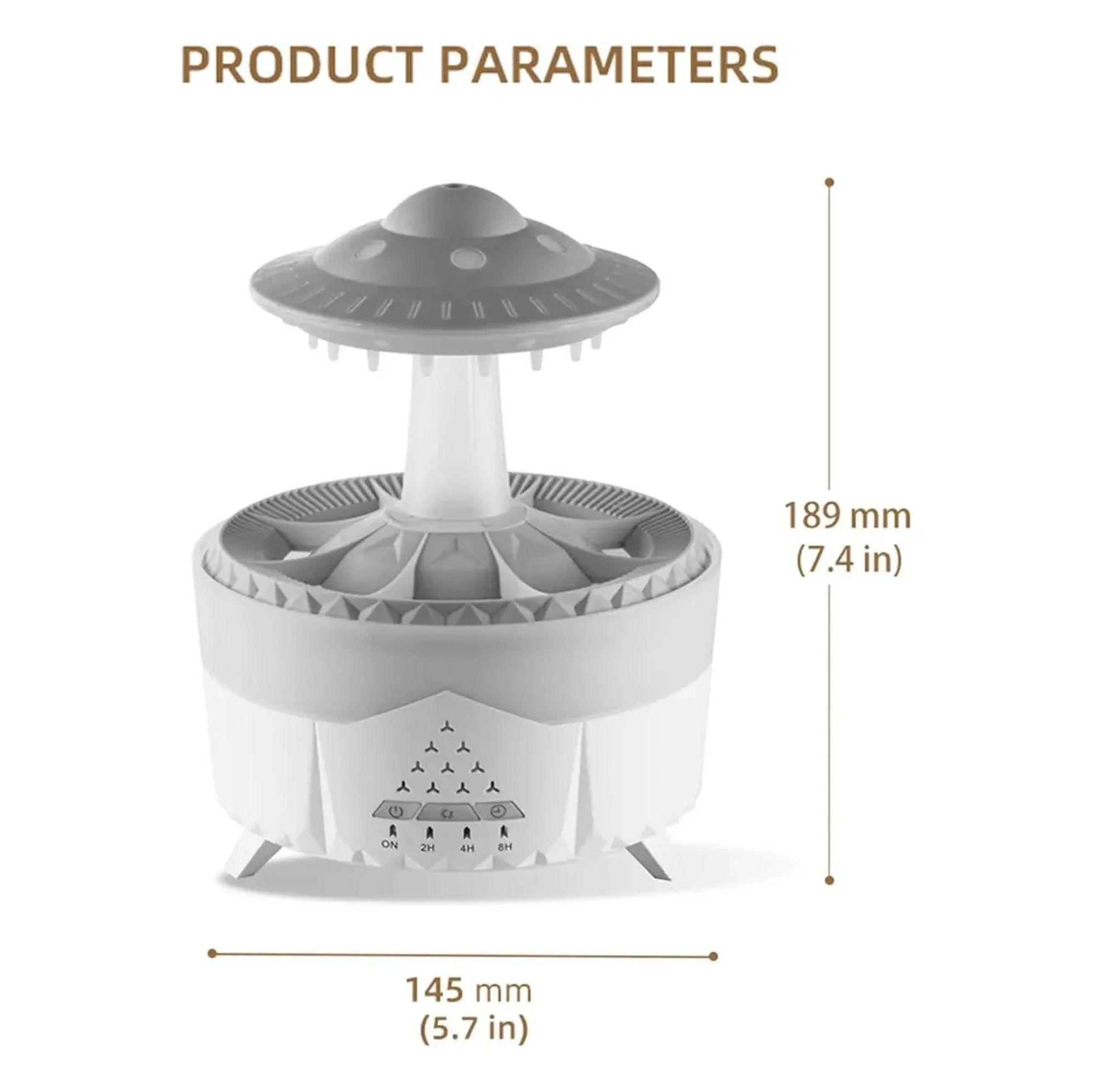 Humidificador Nube Tipo Lluvia Luces Rgb Con Control Remoto-3