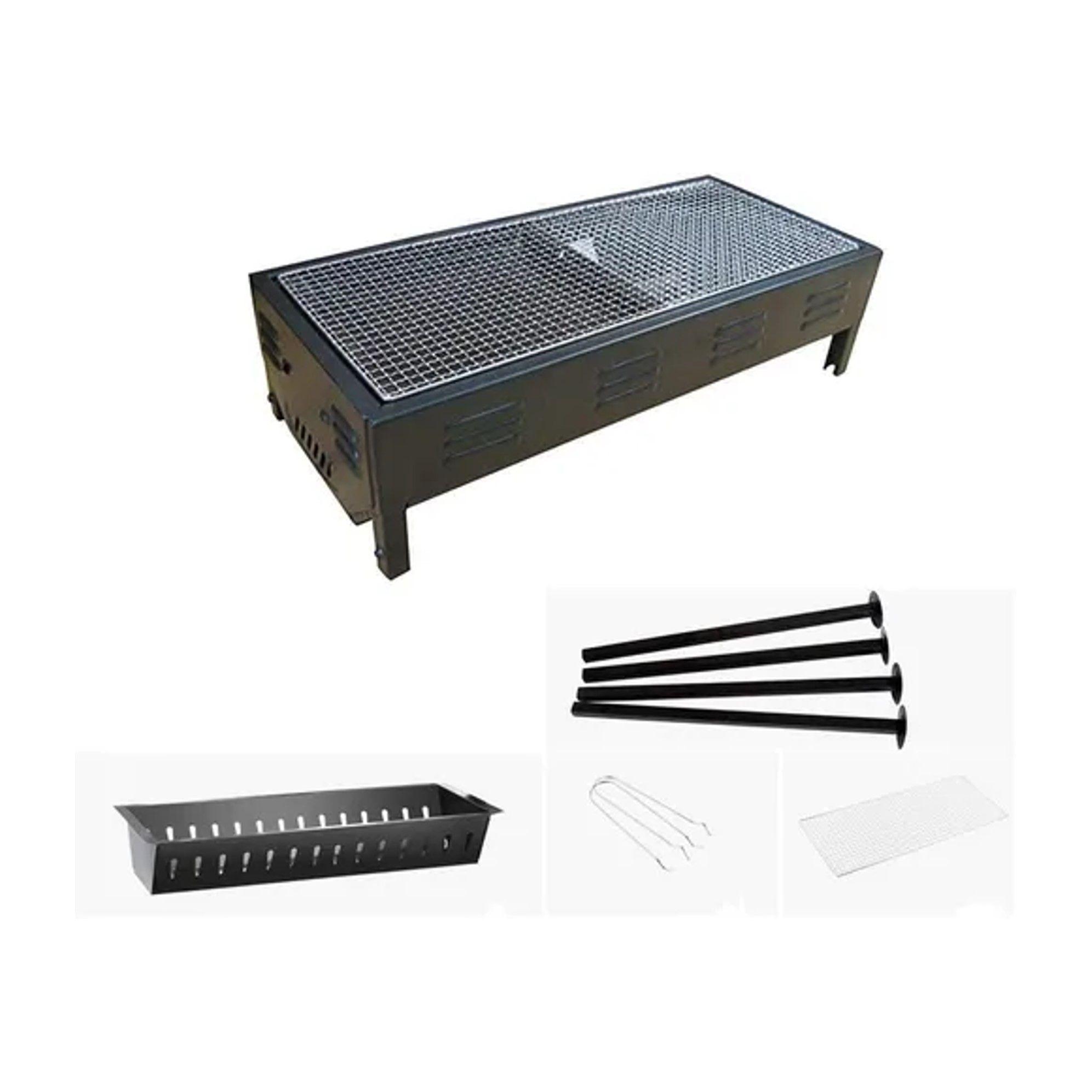 ESTUFA PARRILLA PARRILLERA PORTATIL PLEGABLE BARBACOA ASADO-2