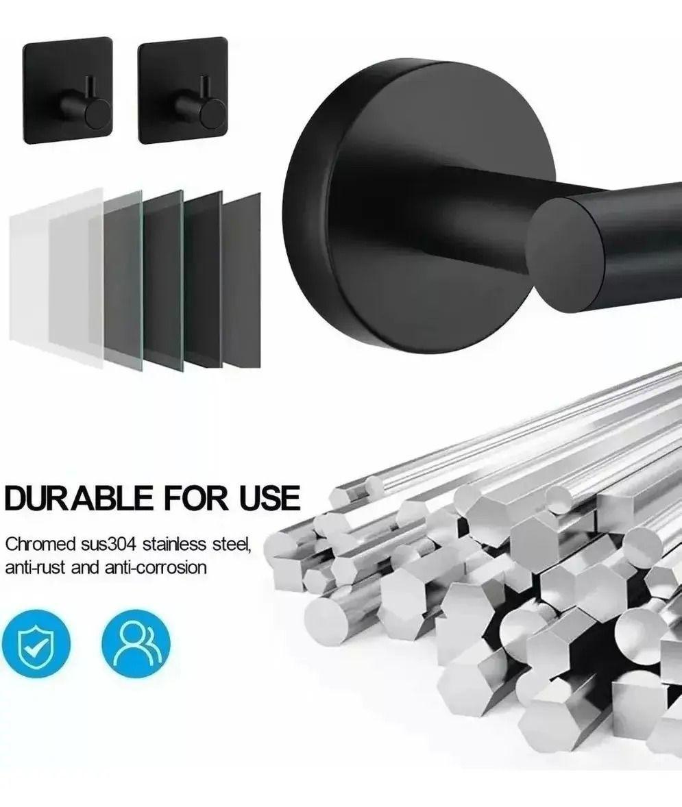 SET DE 6 ACCESORIOS DE BA O ACERO INOXIDABLE-1