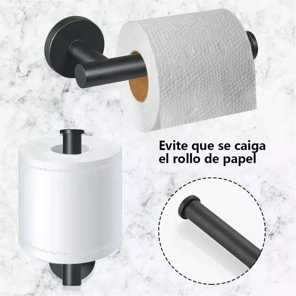 SET DE 6 ACCESORIOS DE BA O ACERO INOXIDABLE-3
