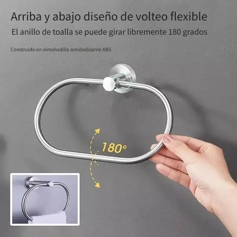 SET DE 6 ACCESORIOS DE BA O ACERO INOXIDABLE-6