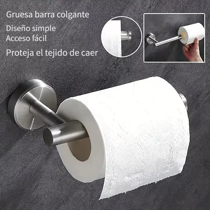 SET DE 6 ACCESORIOS DE BA O ACERO INOXIDABLE-7