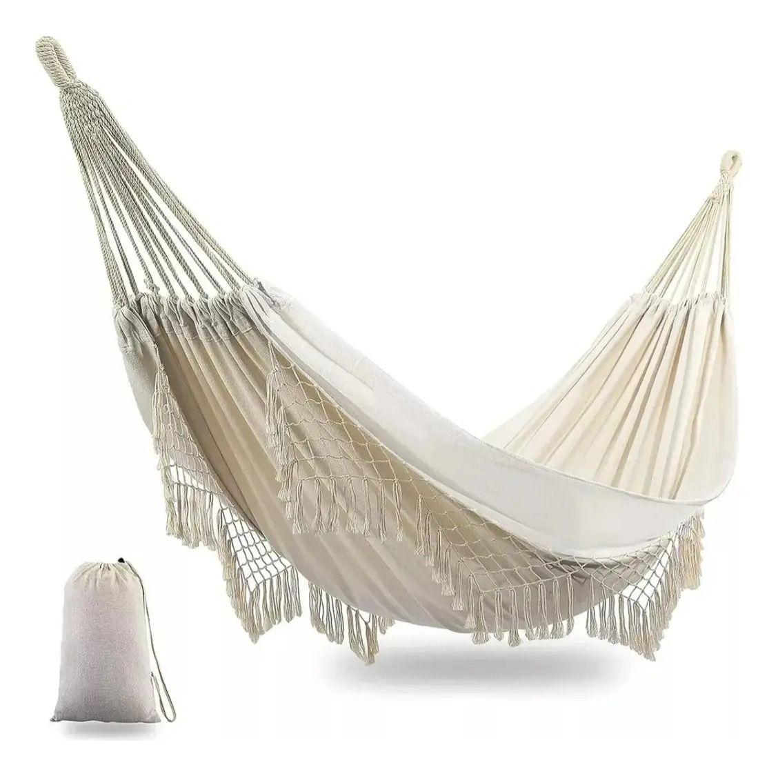 HAMACA CON BORLAS PARA EXTERIORES 150X200CM-0