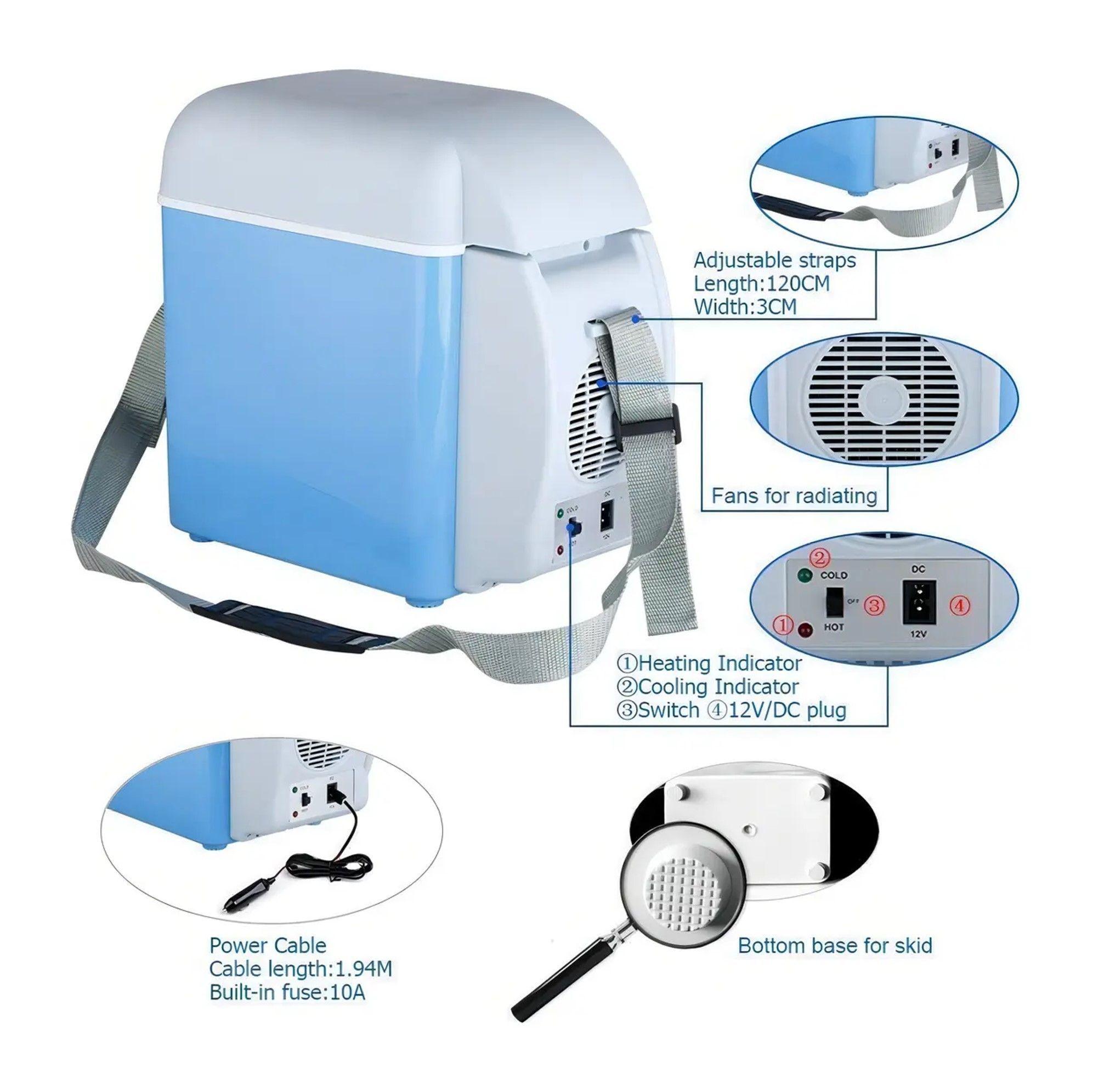MINI COOLER 12V COOLER NEVERA COOLER ELECTRICO PORTATIL 7 5L-4