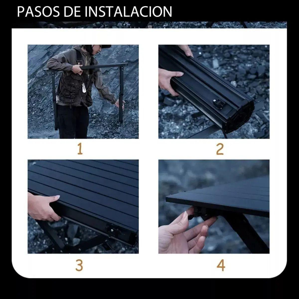 MESA MULTIUSO PLEGABLE PORTATIL CAMPING VIAJE 90 60CM-3