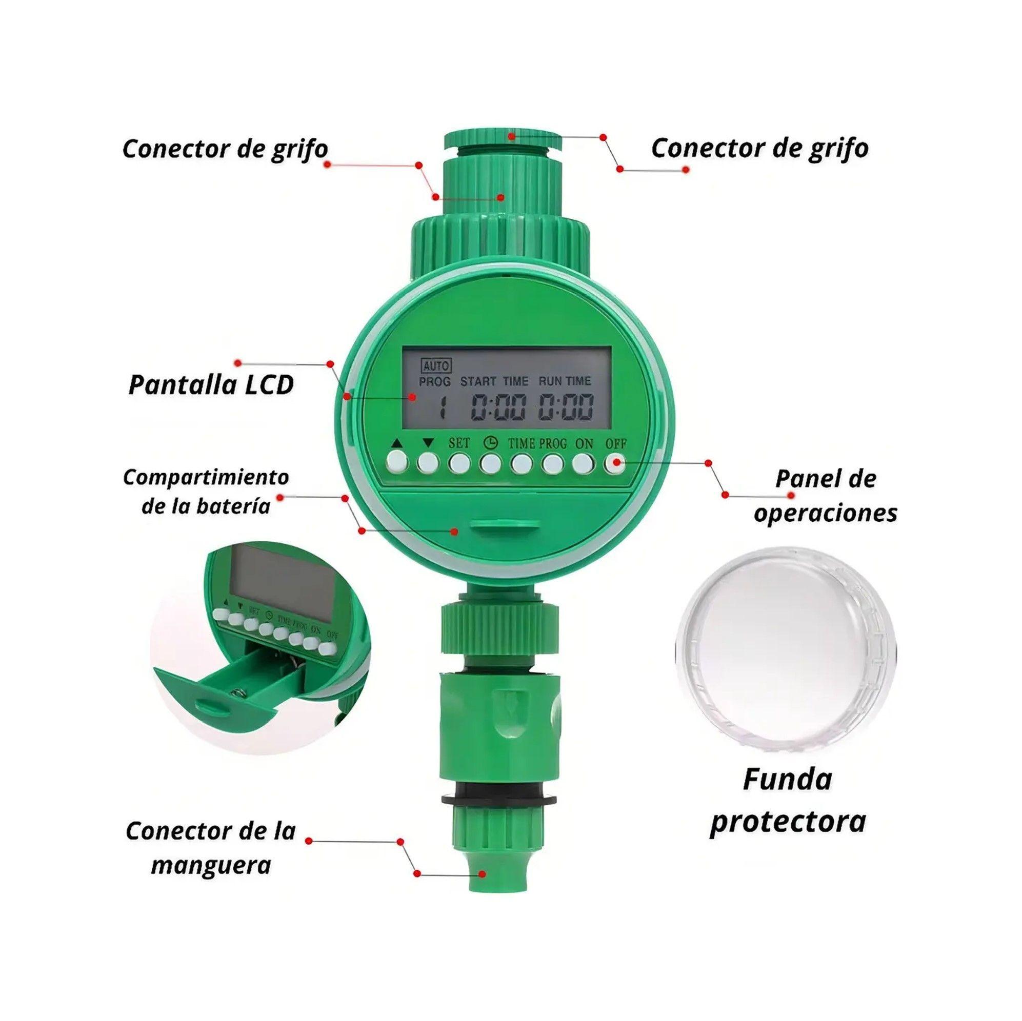 TEMPORIZADOR RIEGO AUTOMATICO TIMER DIGITAL LCD PROGRAMADOR-4