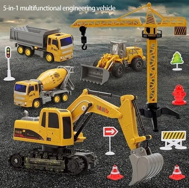 SET JUGUETES VEHICULOS DE CONSTRUCION A ESCALA RADIO CONTROL-5