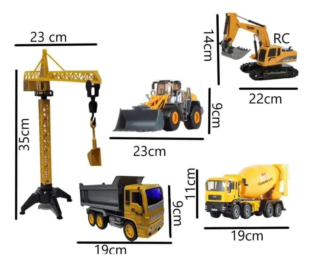 SET JUGUETES VEHICULOS DE CONSTRUCION A ESCALA RADIO CONTROL-6