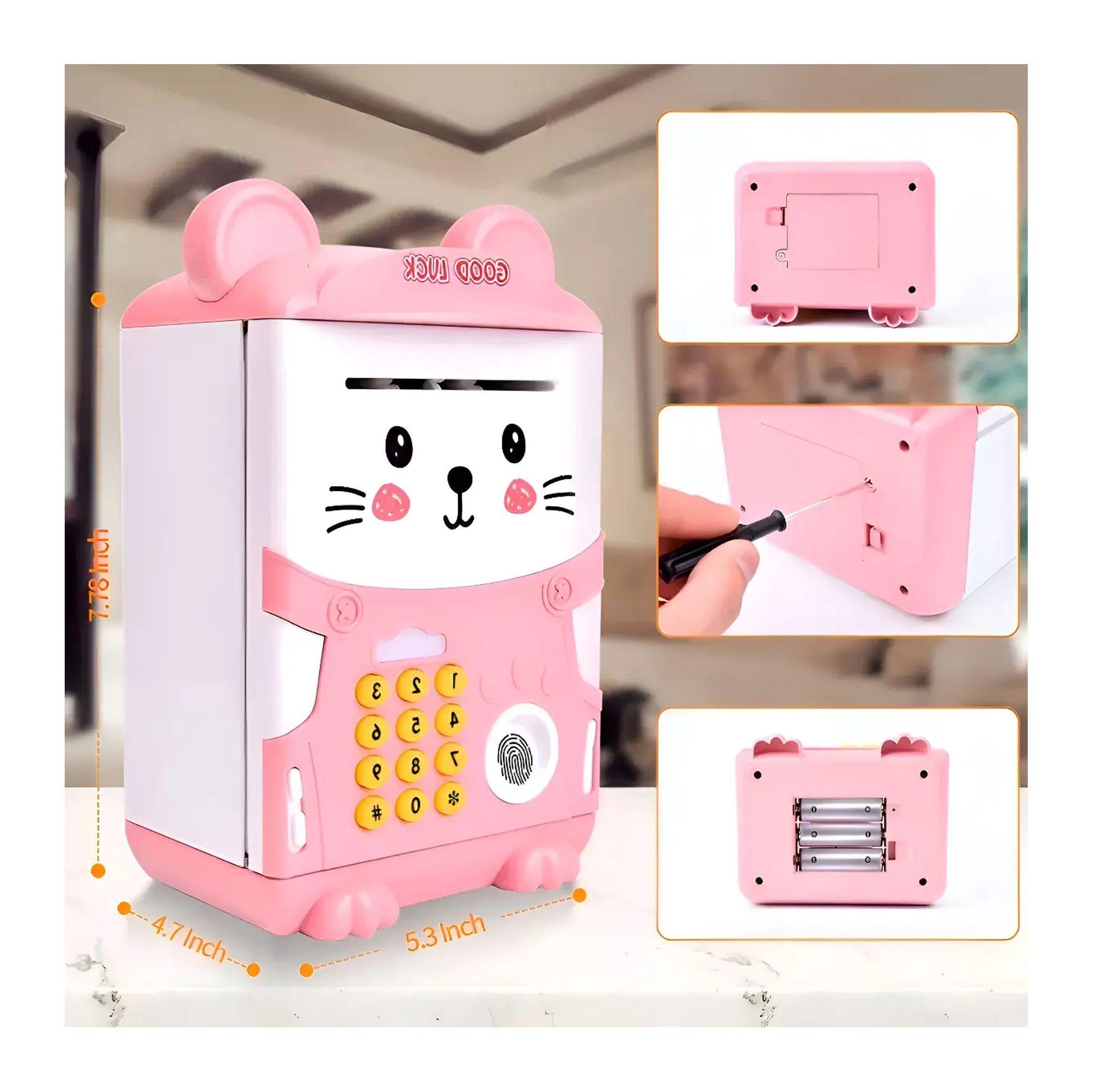 ALCANCIA INFANTIL GATO AUTOMATICA CONTRASE A SONIDO Y HUELLA-2