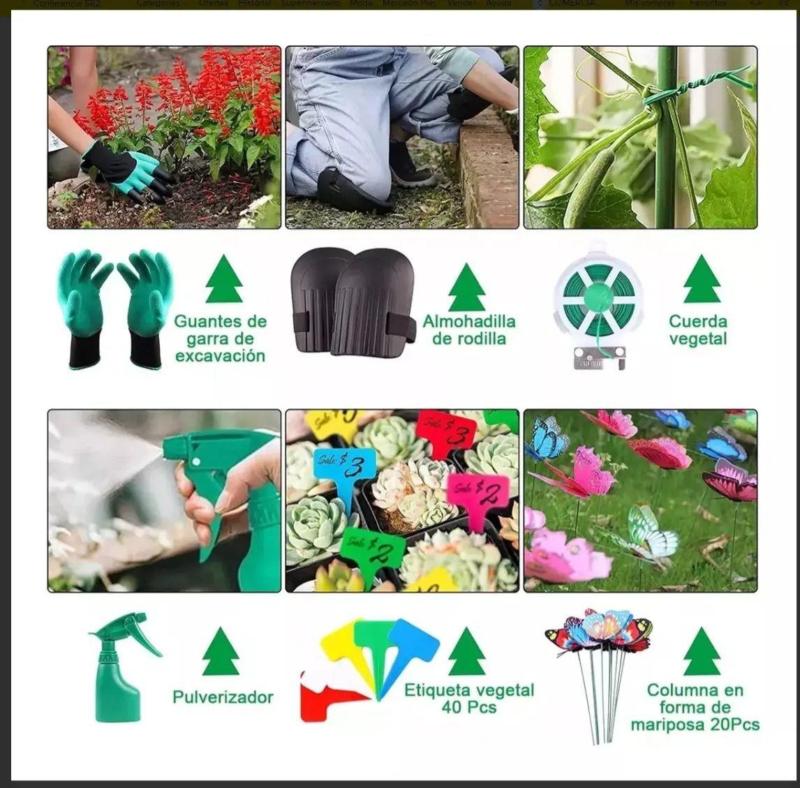 KIT 84 PIEZAS PARA EL CUIDADO DEL JARDIN PRO-6