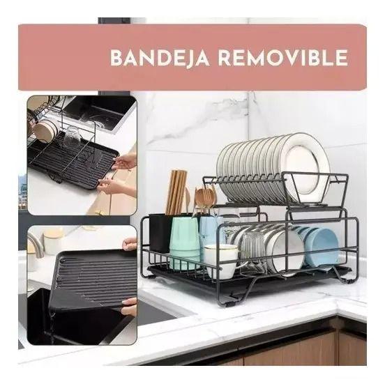 SECAPLATOS 2 NIVELES CON BANDEJA REMOVIBLE-2