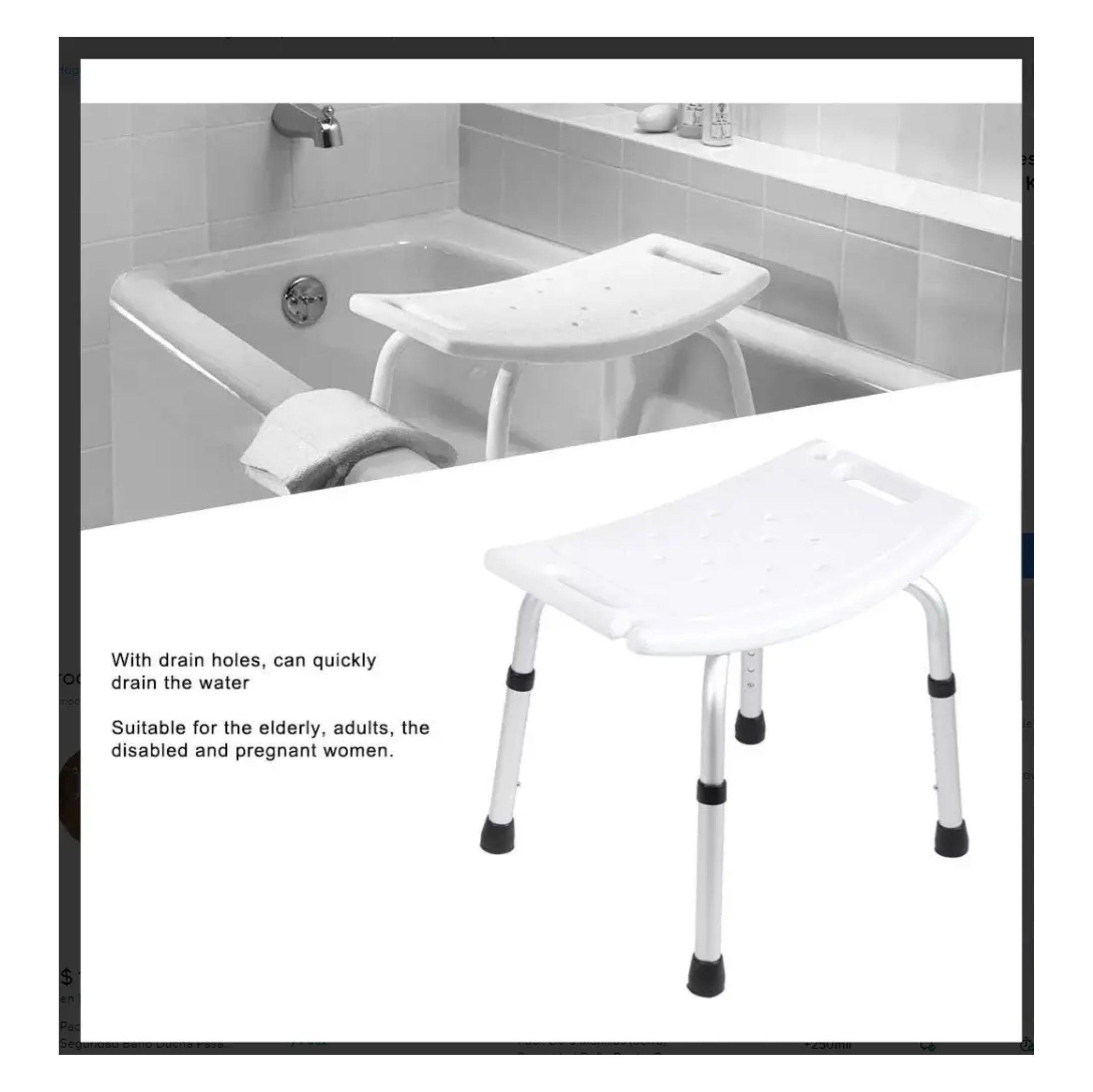 SILLA BA O AJUSTABLE ANTIDESLIZANTE SOPORTE DUCHA 130 KG-2