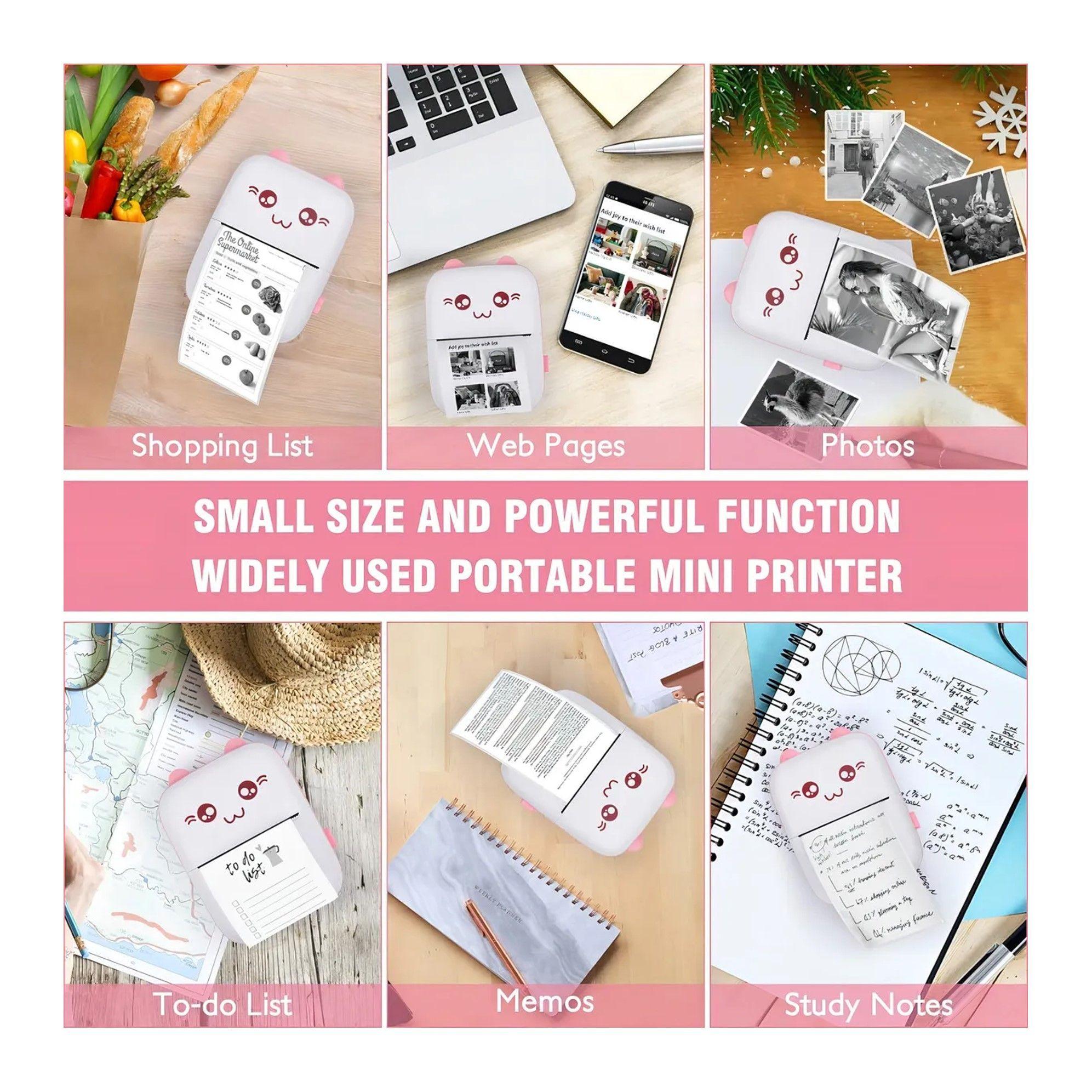 MINI IMPRESORA PORTATIL GATITA BLUETOOTH 200DPI-1