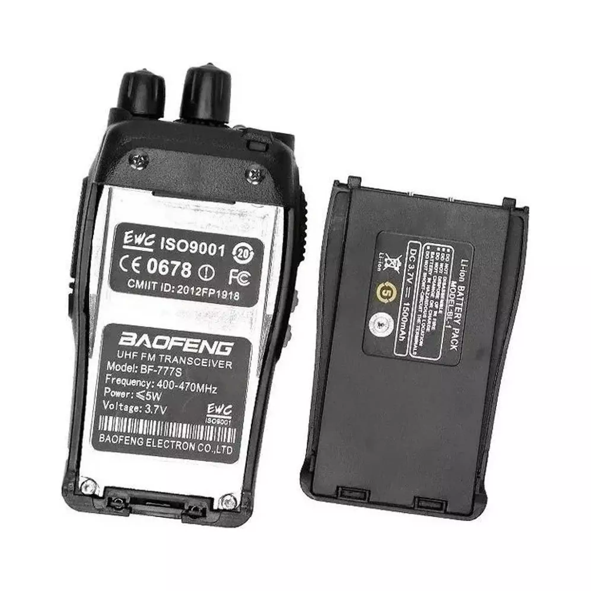 KIT 2 RADIO TRANSMISOR WALKIE BAOFENG 777S 2 MANOS LIBRES-2