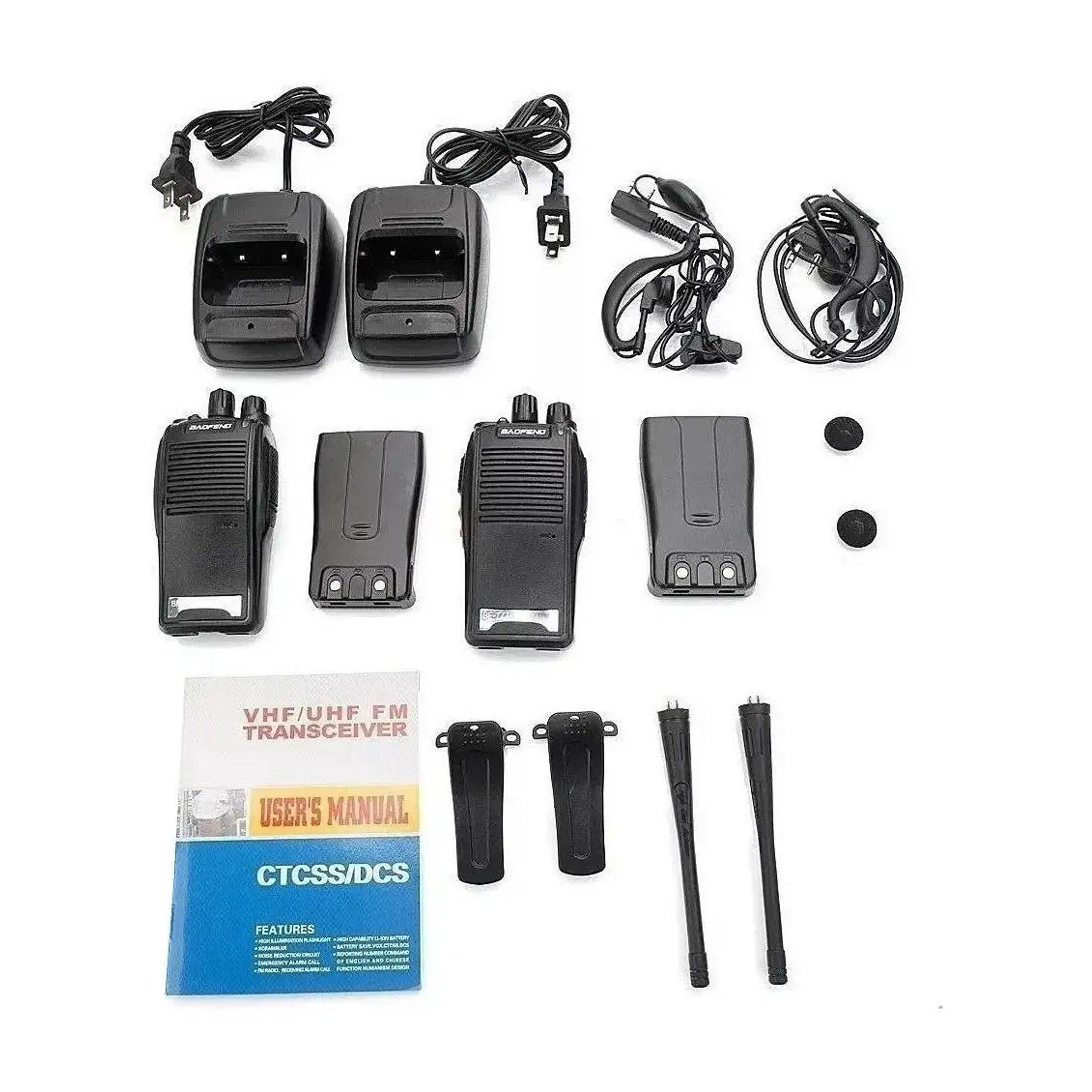 KIT 2 RADIO TRANSMISOR WALKIE BAOFENG 777S 2 MANOS LIBRES-4