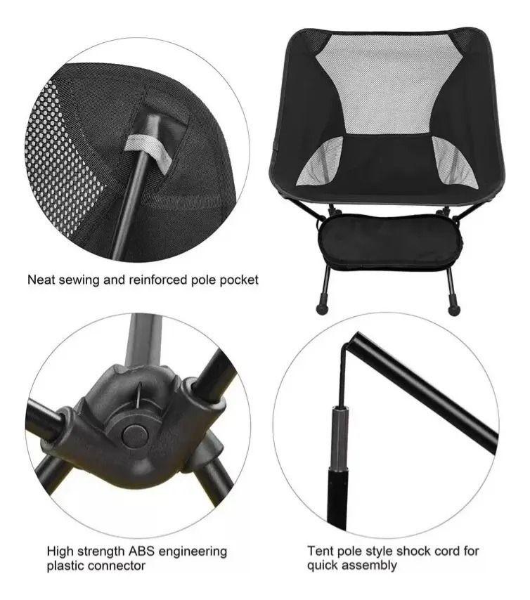 SILLA PLEGABLE PARA ACAMPAR PORTAVASOS CAMPING-6