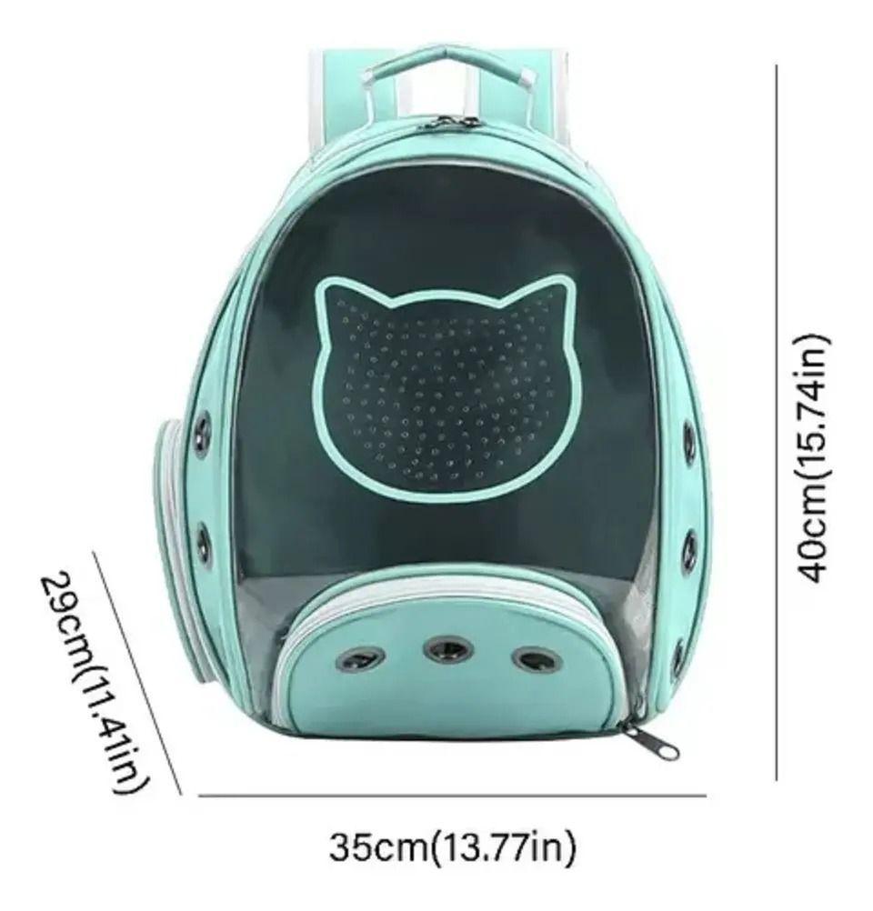 BOLSO ERGONOMICO PARA TRANSPORTE DE MASCOTAS TRANSPARENTE TALLA M-3