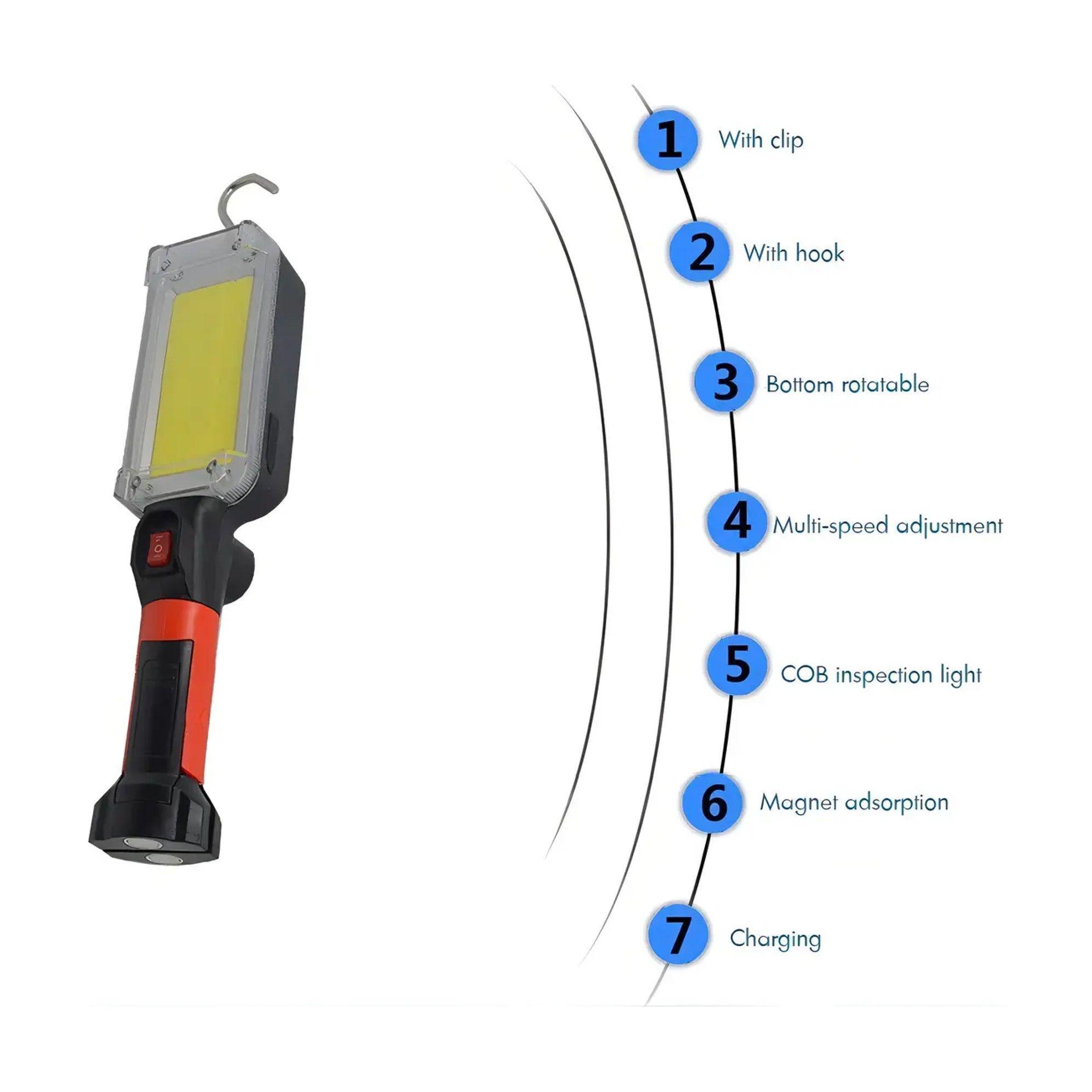 L mpara Trabajo Pesado Recargable Camping 700Lm USB LED-4