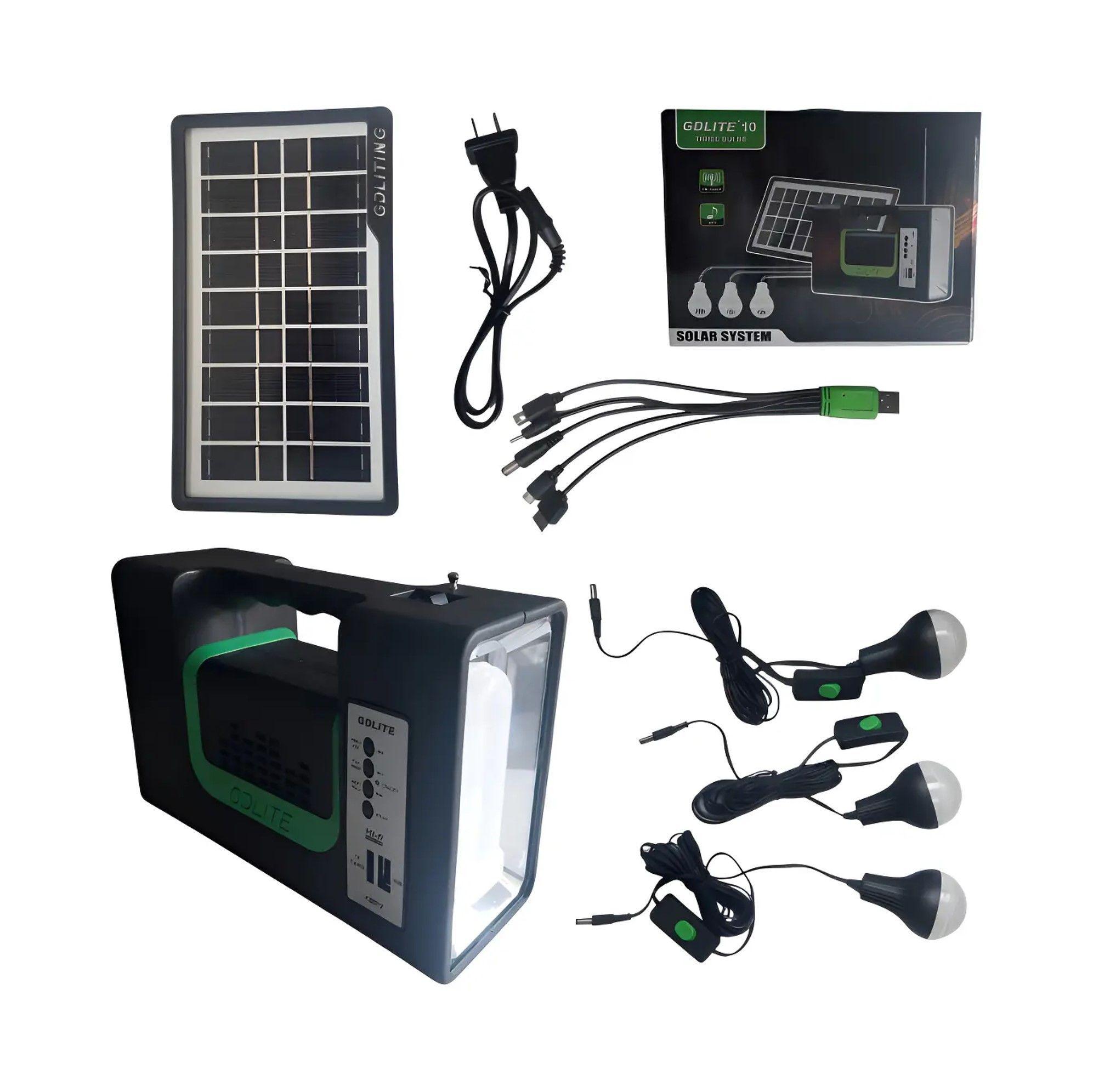 Kit Emergencia Linterna Camping Solar Mas radio Mp3-2