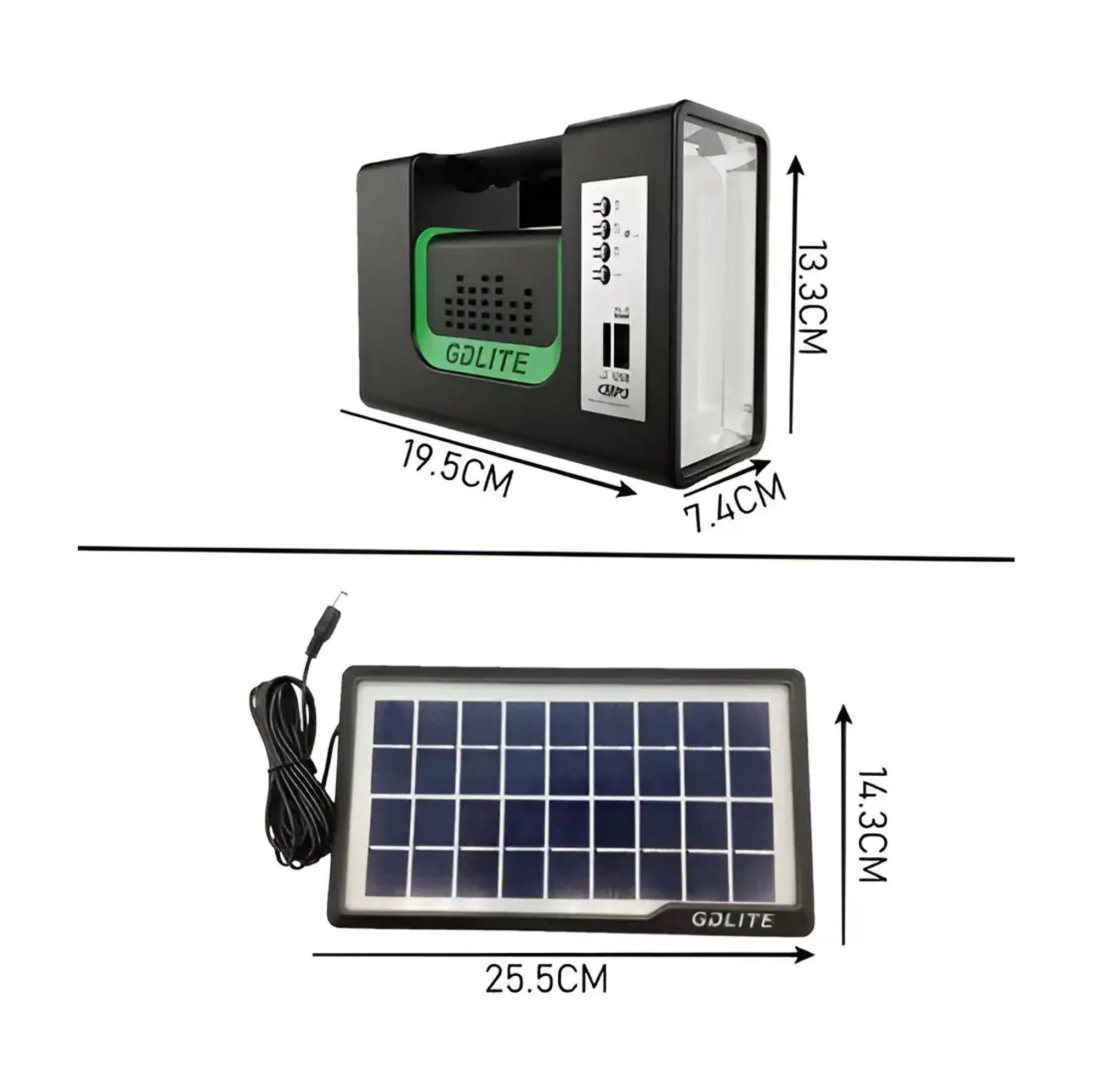 Kit Emergencia Linterna Camping Solar Mas radio Mp3-3