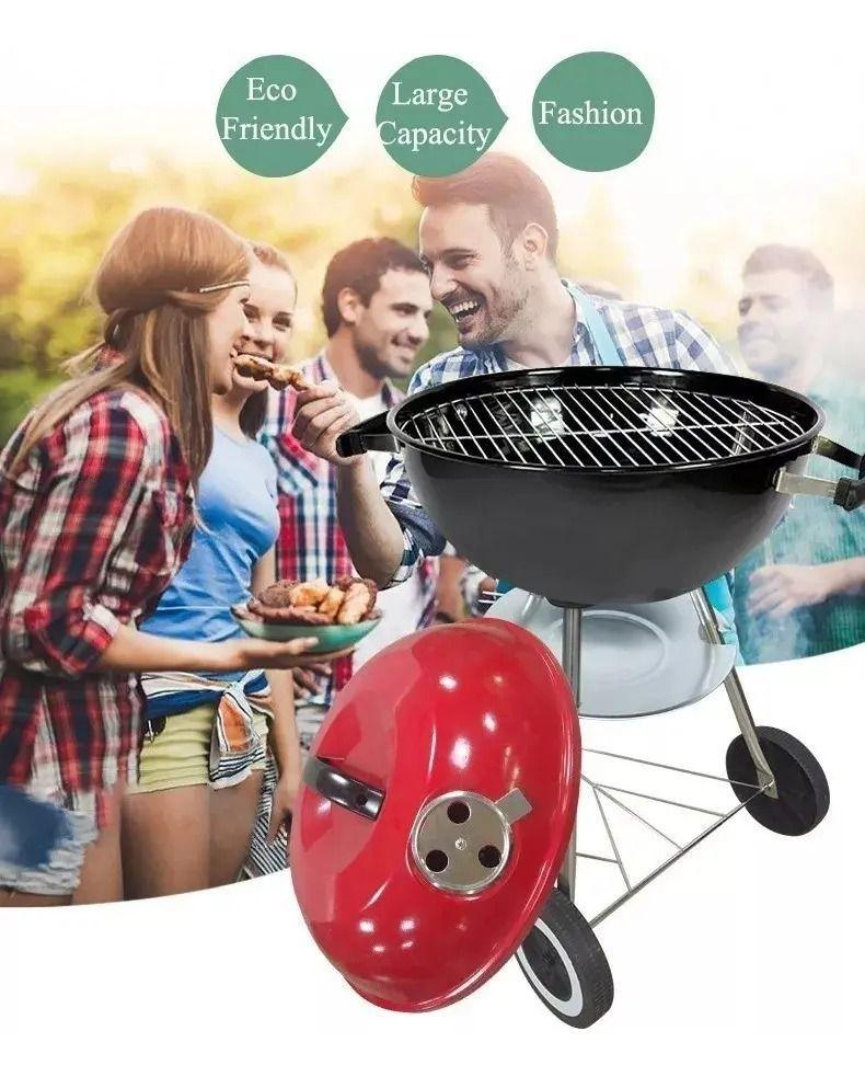 ESTUFA PARRILLA REDONDA 44CM MOVIL PARRILLERA BARBACOA-2